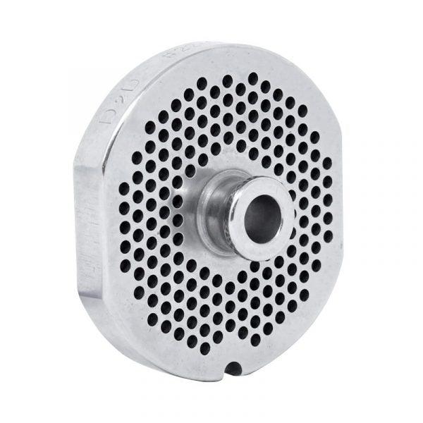 #22 Stainless Steel Machine Plate with Hub - Single Notch & Flat Sides - 3 1/4