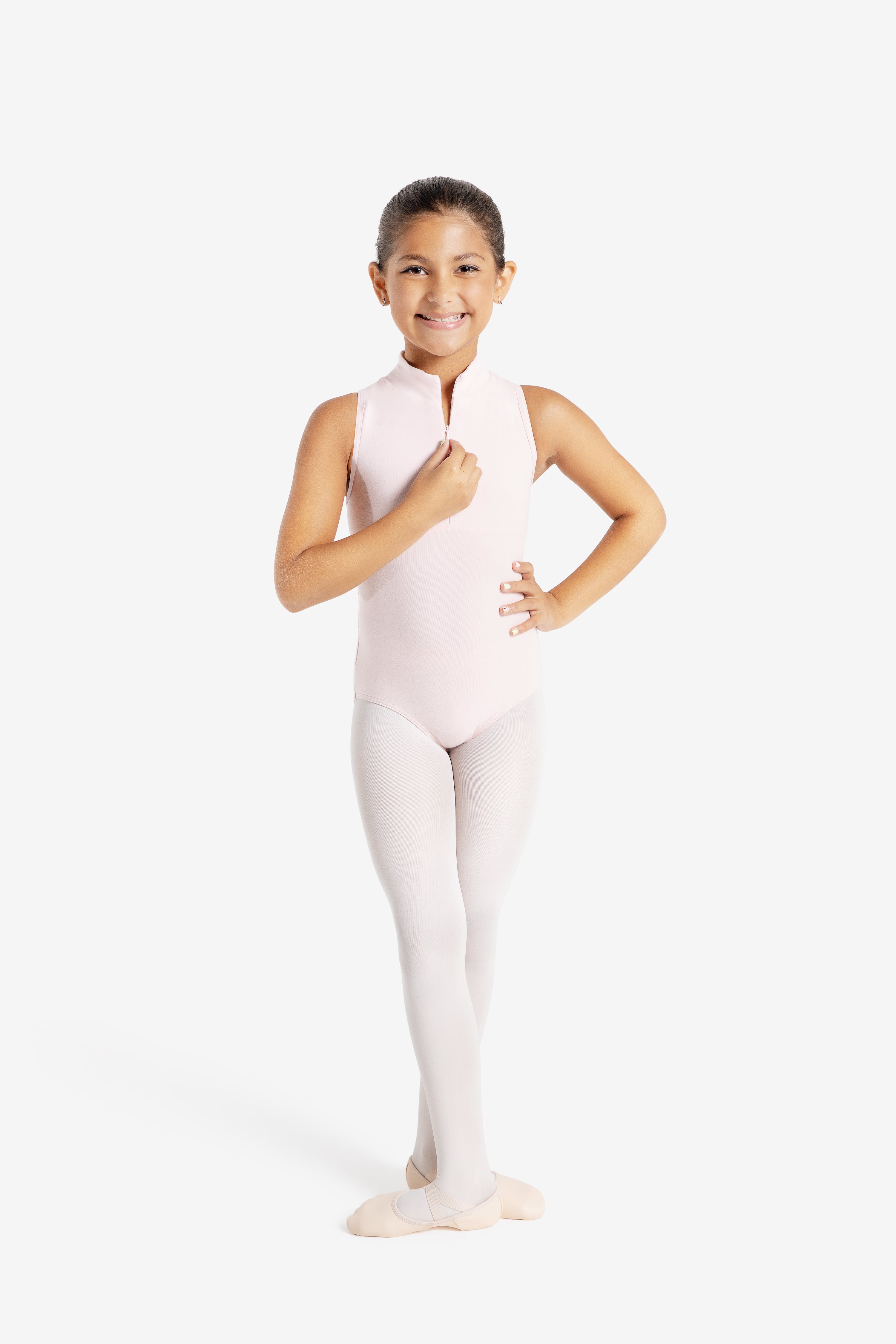 11908C Sparkling Glitter Glam Zip Front Dance Leotard - Perfect for Ballet, Gymnastics & Performance Costumes