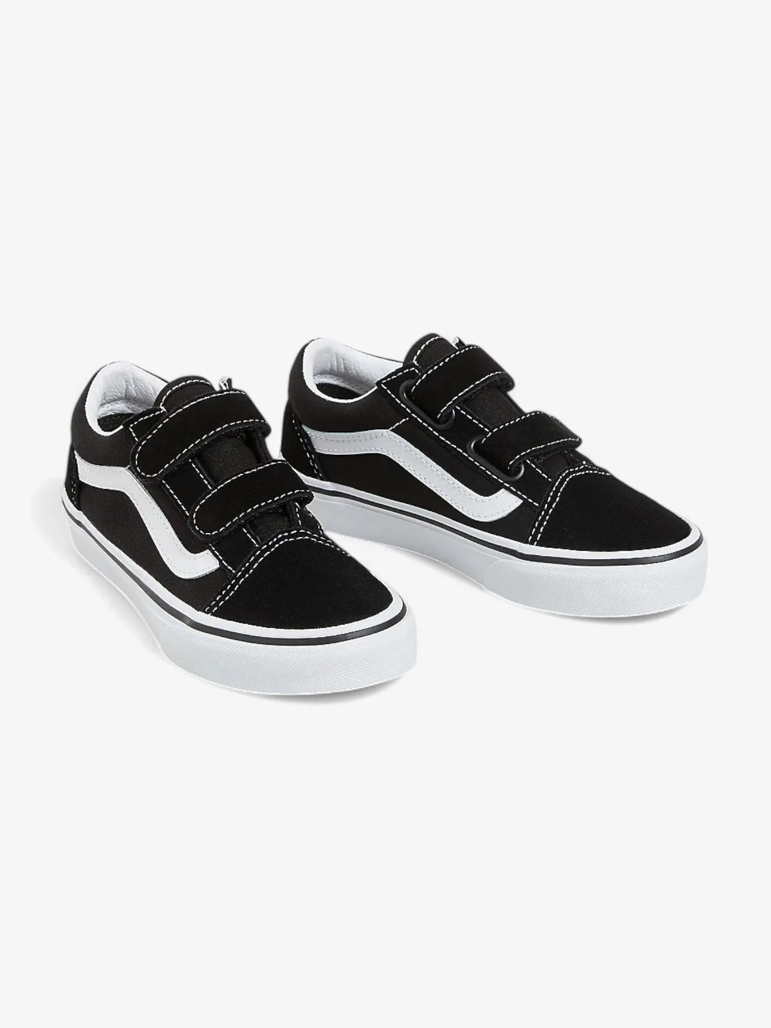 Vans Kids Old Skool Sneakers - Black & White Skate Shoes for Boys & Girls | Comfortable Casual & Skateboarding Footwear for School, Play & Everyday Wear