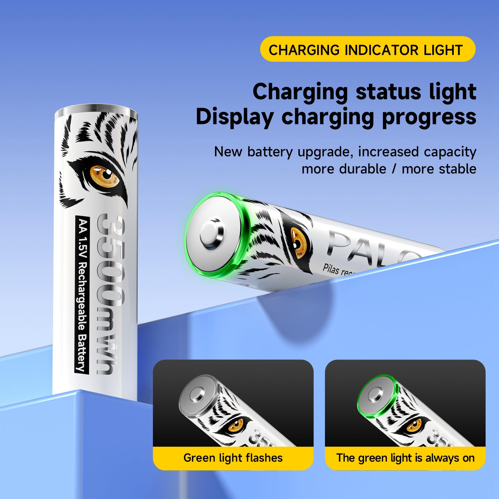 MSPALOCELL 12 Pack Rechargeable AA Lithium Batteries 3500mAh 1.5V - High Capacity Long Lasting AA Lithium Batteries for Blink Camera, Flashlights, Toys, Remote Controls & Household/Business Devices