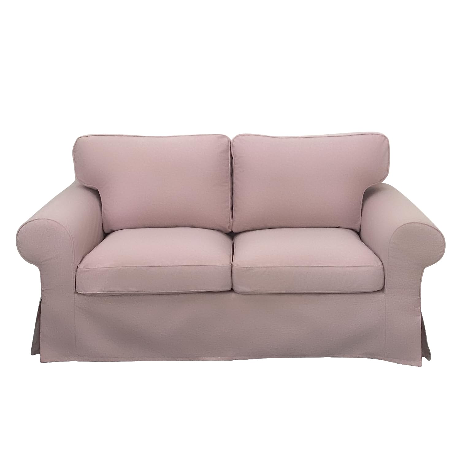 ShanSon Sofa Slipcover for IKEA Ektorp Loveseat - Stretchable 2-Seat Sofa Cover & Armchair Protector in Soft Pink - Perfect for Living Room, Bedroom, and Home Decor Refresh