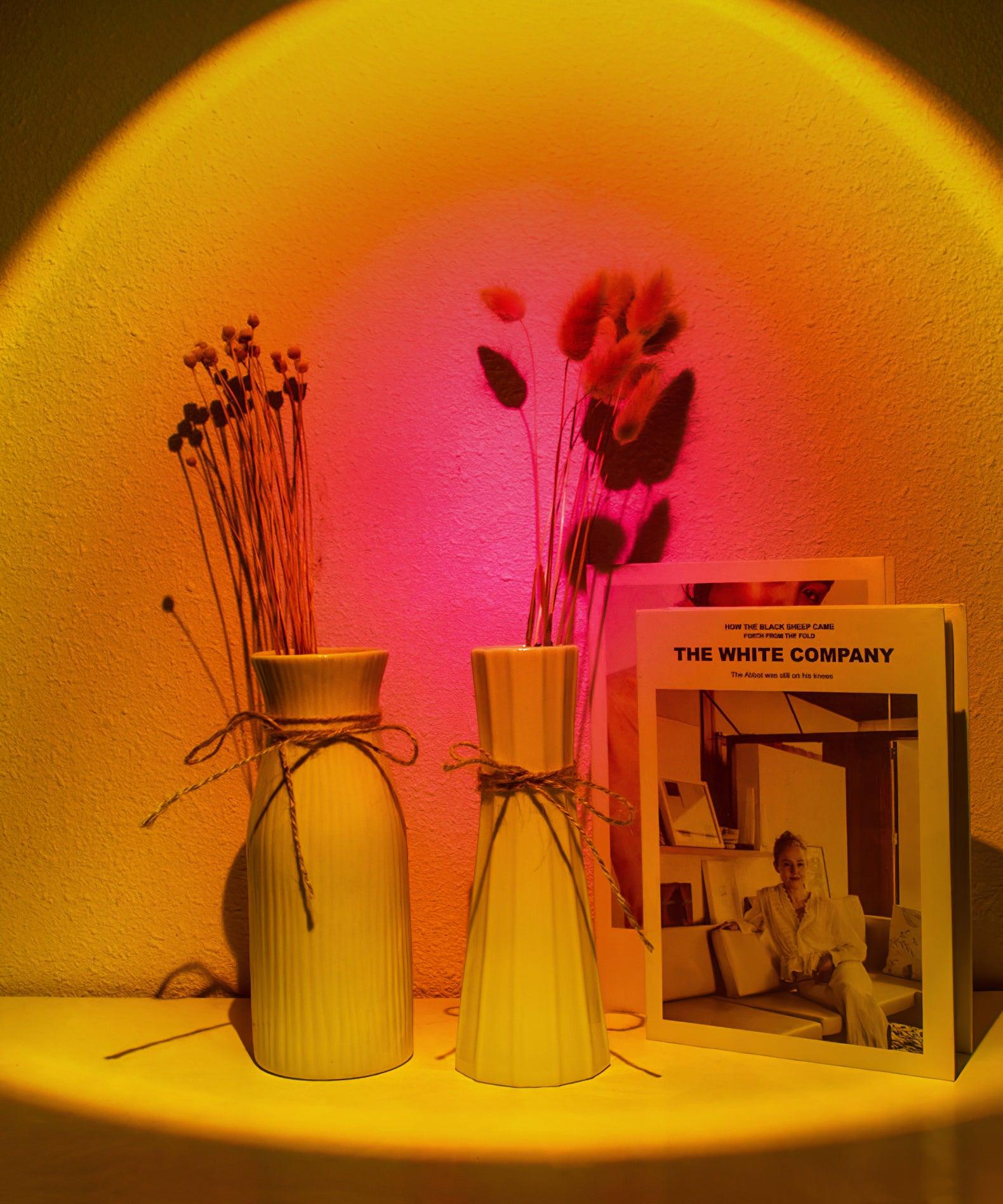 Sunset Projection LED Table Lamp - Romantic Mood Lighting for Bedroom, Living Room & Date Nights