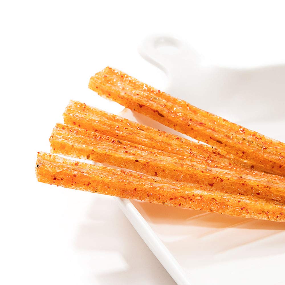 Weilong Spicy Gluten Strips 65g X 5 Pack - Hot & Chewy Chinese Snack Gift Box, Vegan Protein Rich Food for Adults & Kids | Perfect for Office Snacks, Road Trips & Movie Nights