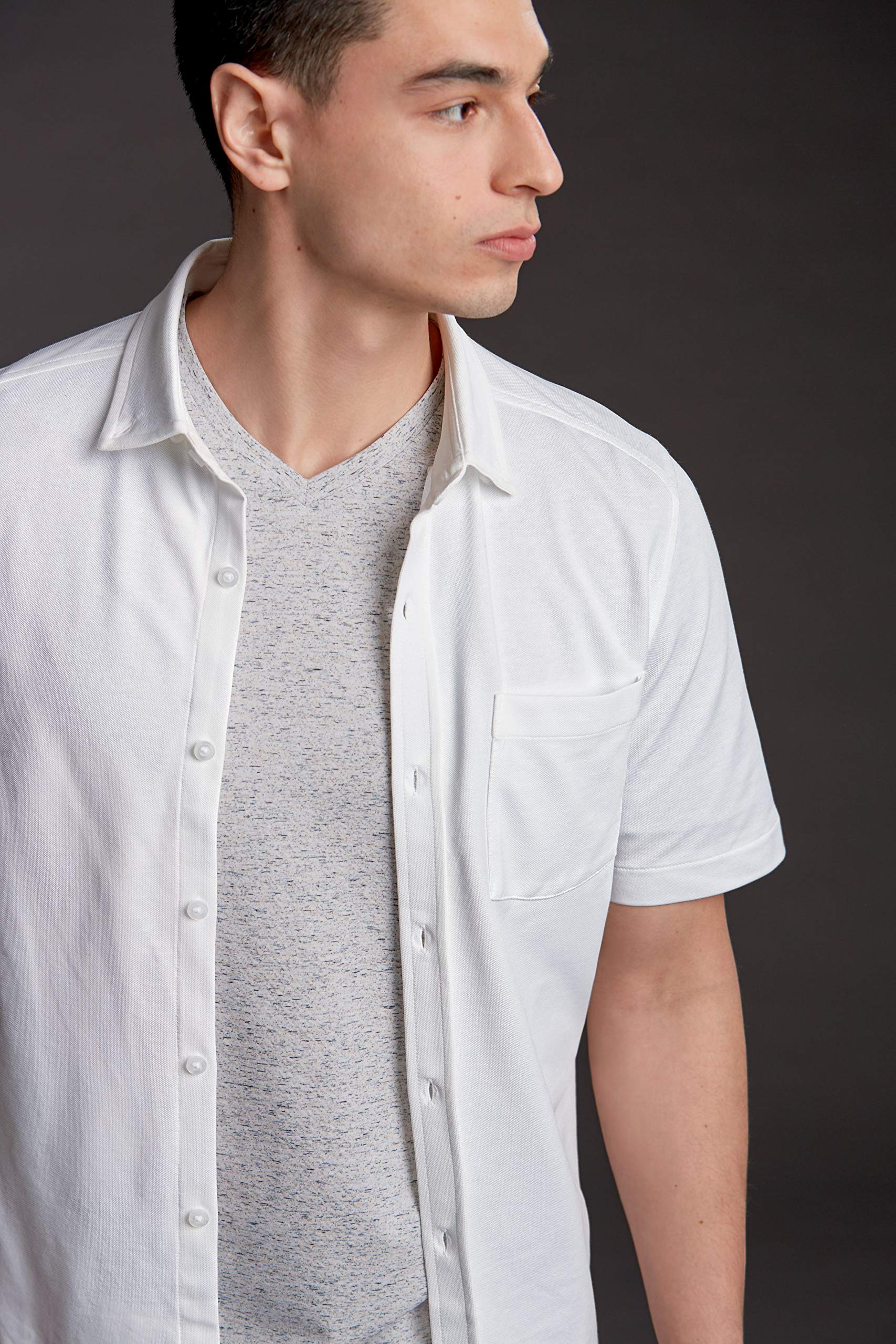 Cutter & Buck Men's Short Sleeve Cotton-Blend Knit Oxford Shirt - Comfortable Casual Wear for Office, Golf & Outdoor Activities
