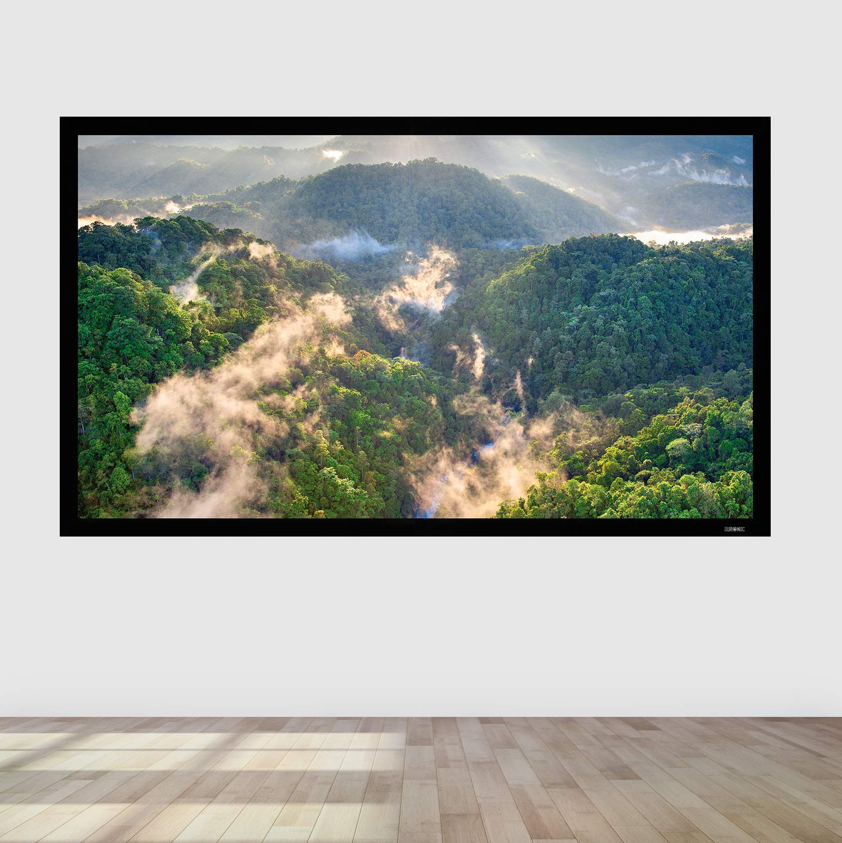 Duronic FFPS100 100-Inch Fixed Frame Projector Screen - Wall Mountable HD Movie Screen for Home Theater, 16:9 Aspect Ratio | Perfect for Home Cinema, Classroom Presentations & Office Meetings