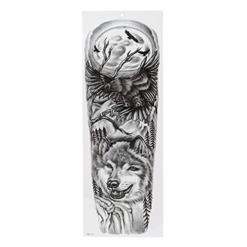 Realistic Full Sleeve Temporary Tattoos - Waterproof Fake Tattoo Stickers for Arms, Hands, Neck & Wrist - Lifelike Body Art Designs for Parties, Halloween & Cosplay (Style 02)