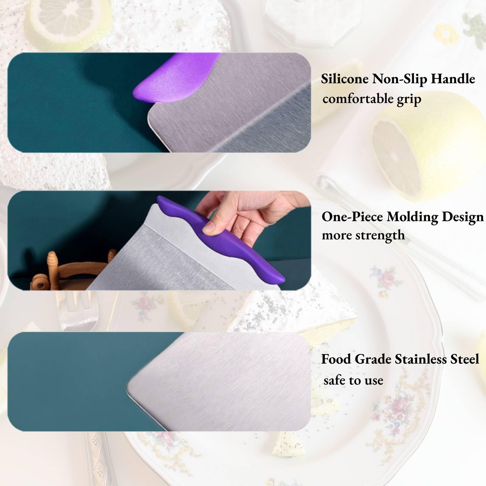 Stainless Steel Cake Transfer Tool & Pizza Shovel - Dough Cutter, Pastry Lifter for Baking Pies, Bread, Cakes | Perfect for Home Bakers & Professional Kitchens