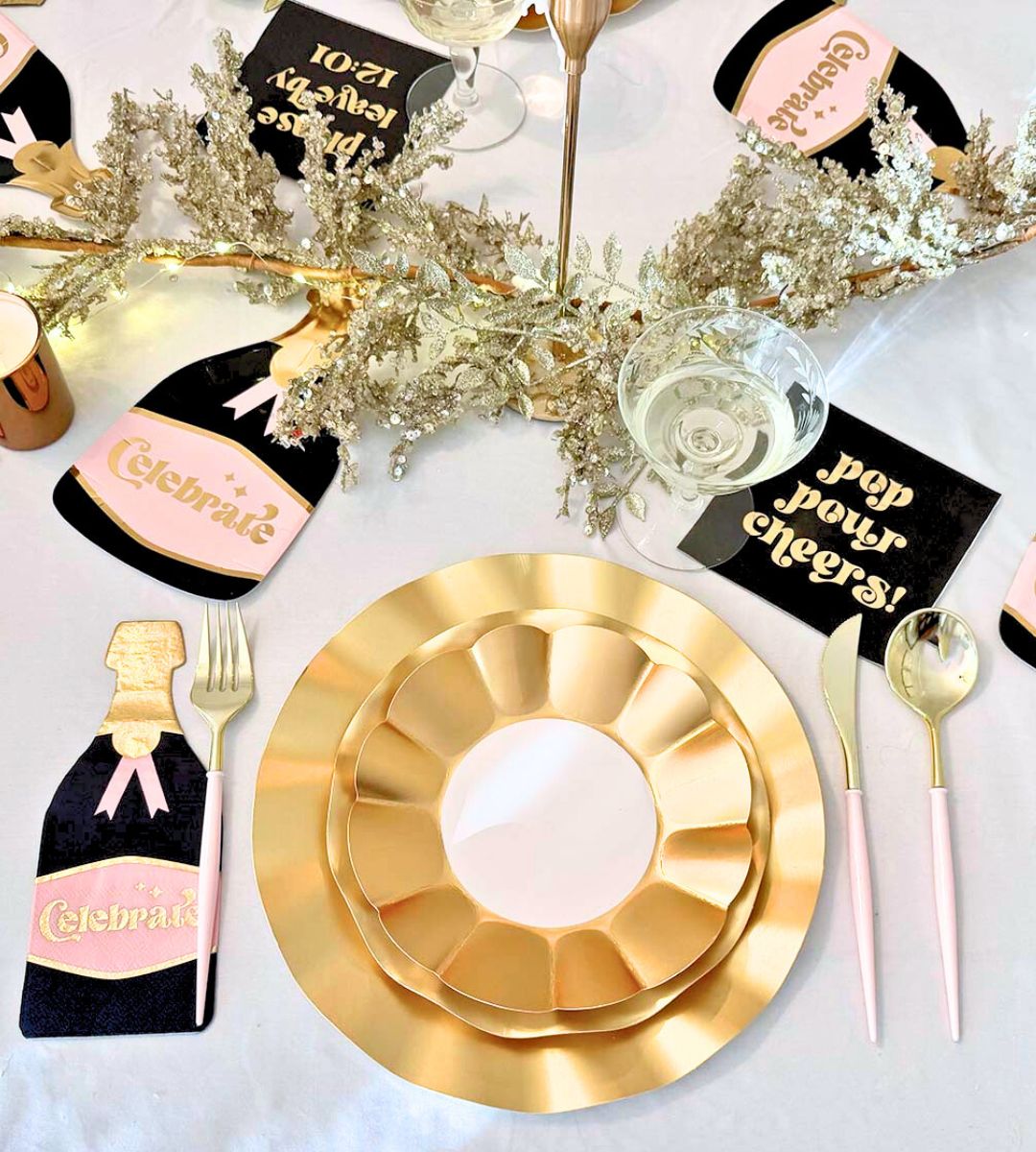 Ultimate New Year's Tablescape Decorations - Elegant Holiday Table Setting for Celebrations & Parties | Perfect for NYE, Christmas & Special Occasions