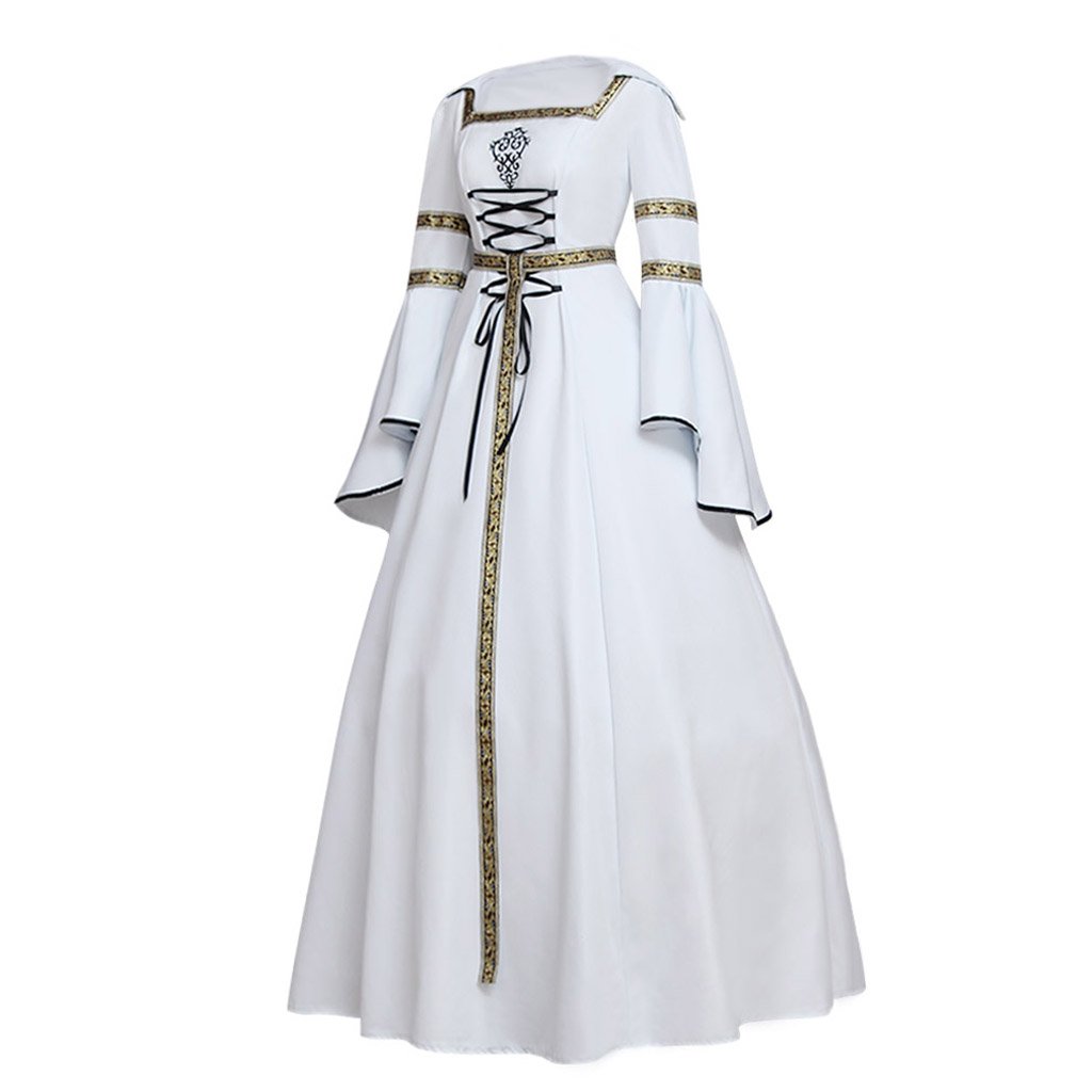 Medieval Victorian Renaissance Wedding Dress Costume for Women - Elegant Cosplay & DIY Historical Gown for Weddings, Reenactments & Themed Parties