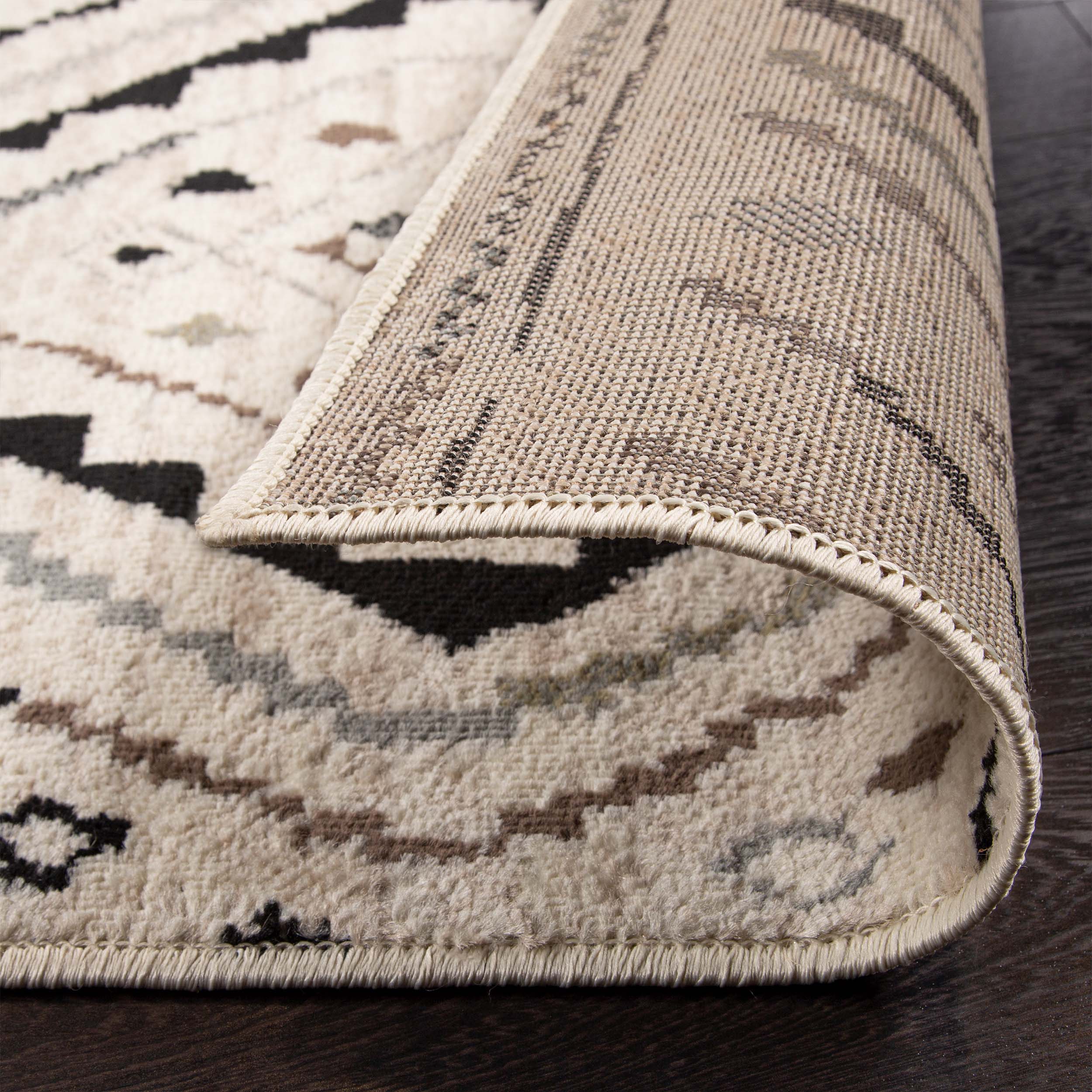 Ozark Modern Geometric Diamonds Slate Indoor Area Rug - Non-Slip Soft Living Room Carpet for Bedroom, Dining Room & Home Decor