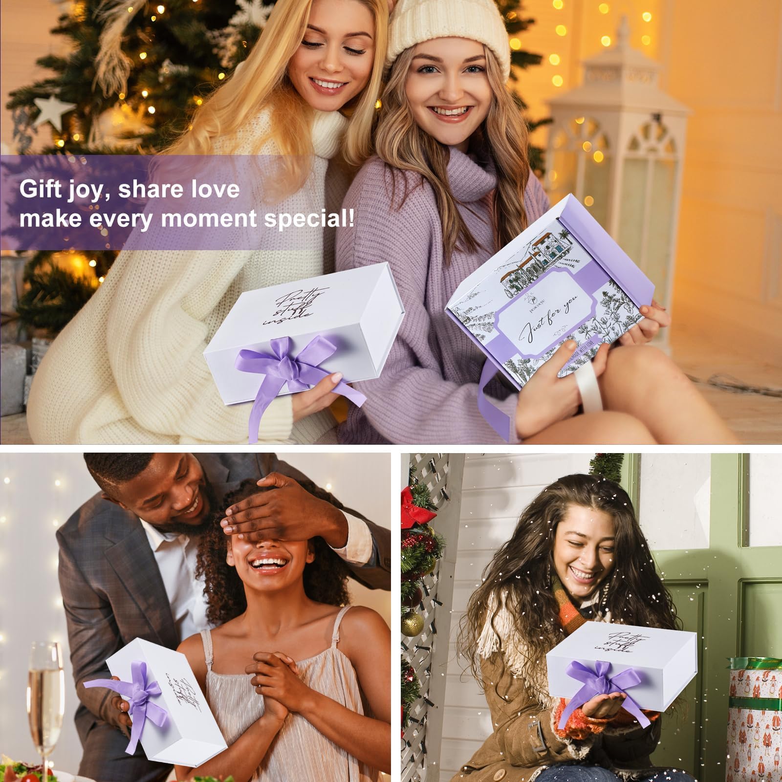 Lavender Spa Gift Basket for Women - Relaxing Bath Set with Self Care Essentials - Perfect Mother's Day, Birthday, Friendship Gift for Mom, Wife, Sister, Aunt - Home Spa Kit for Stress Relief & Pampering - Ideal for Bubble Baths, Relaxation & Gift Giving Occasions