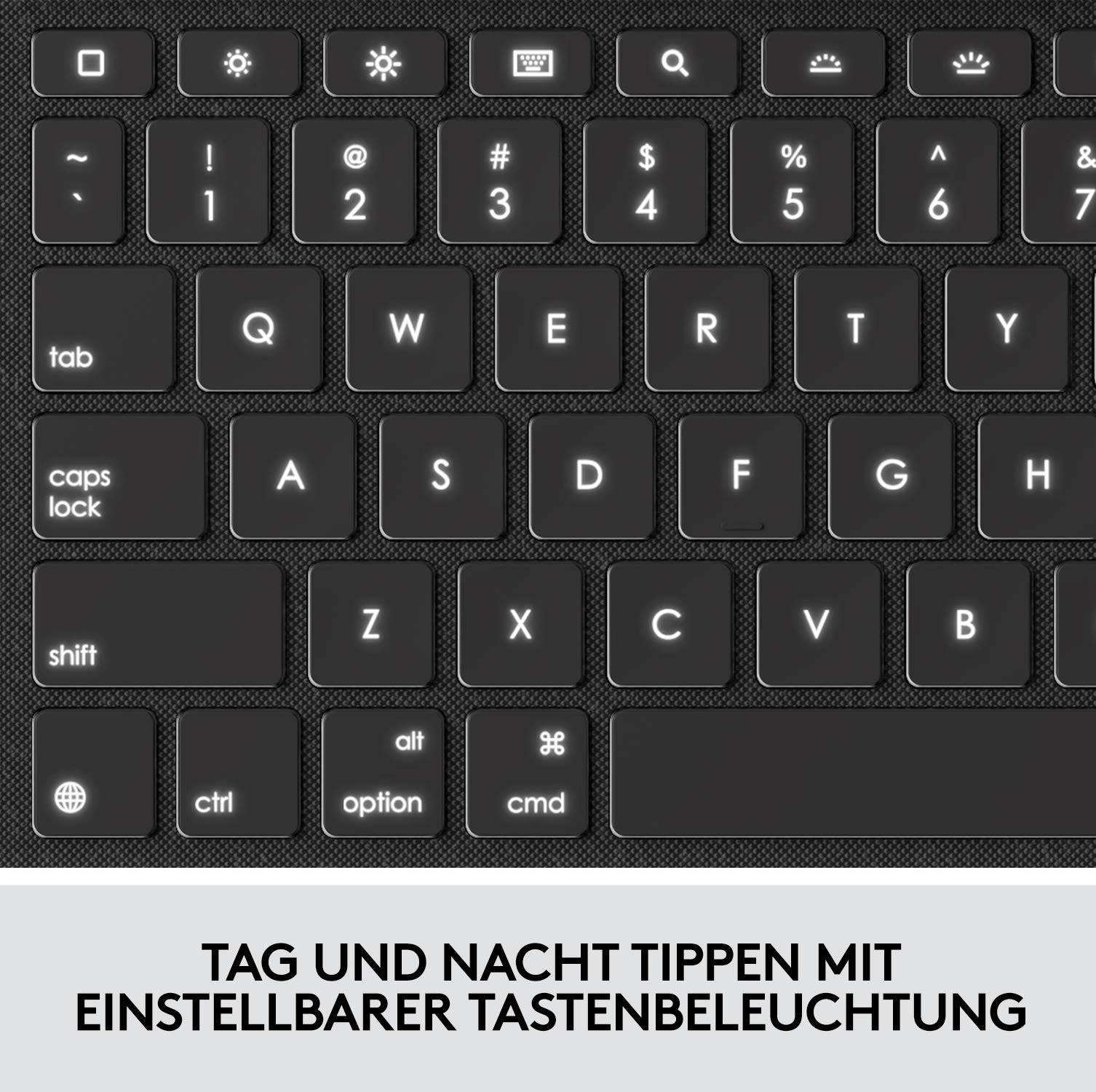 Logitech Combo Touch Keyboard Case for iPad 7th/8th/9th Gen - Backlit Keyboard with Precision Trackpad, Smart Connector, German QWERTZ Layout - Black | Perfect for Work, Study & Creative Projects