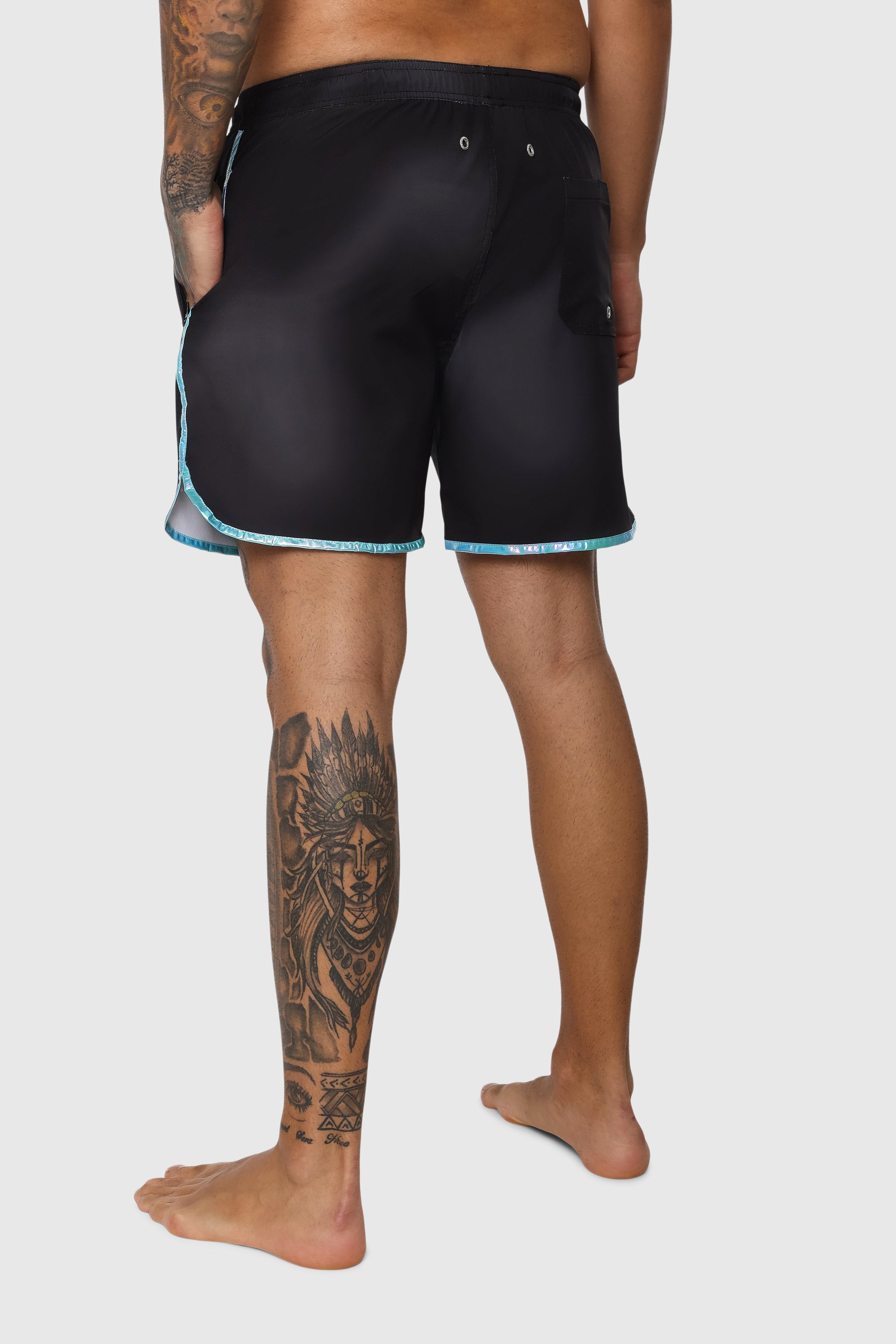 Classic Black Swim Shorts for Men - Comfortable & Quick-Dry Swimwear for Beach, Pool & Water Sports