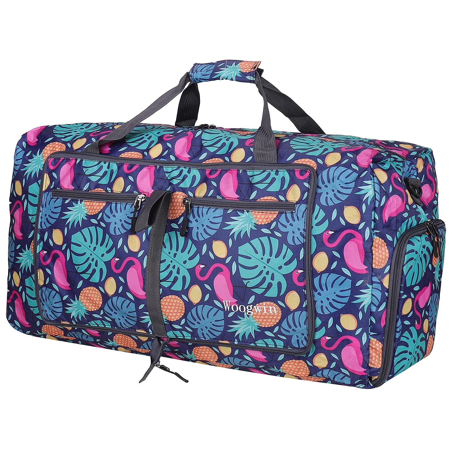 Woogwin Large Waterproof Travel Duffel Bag - Foldable Overnight Bag for Beach, Swim, Pool, Sports, Gym, and Weekend Getaways