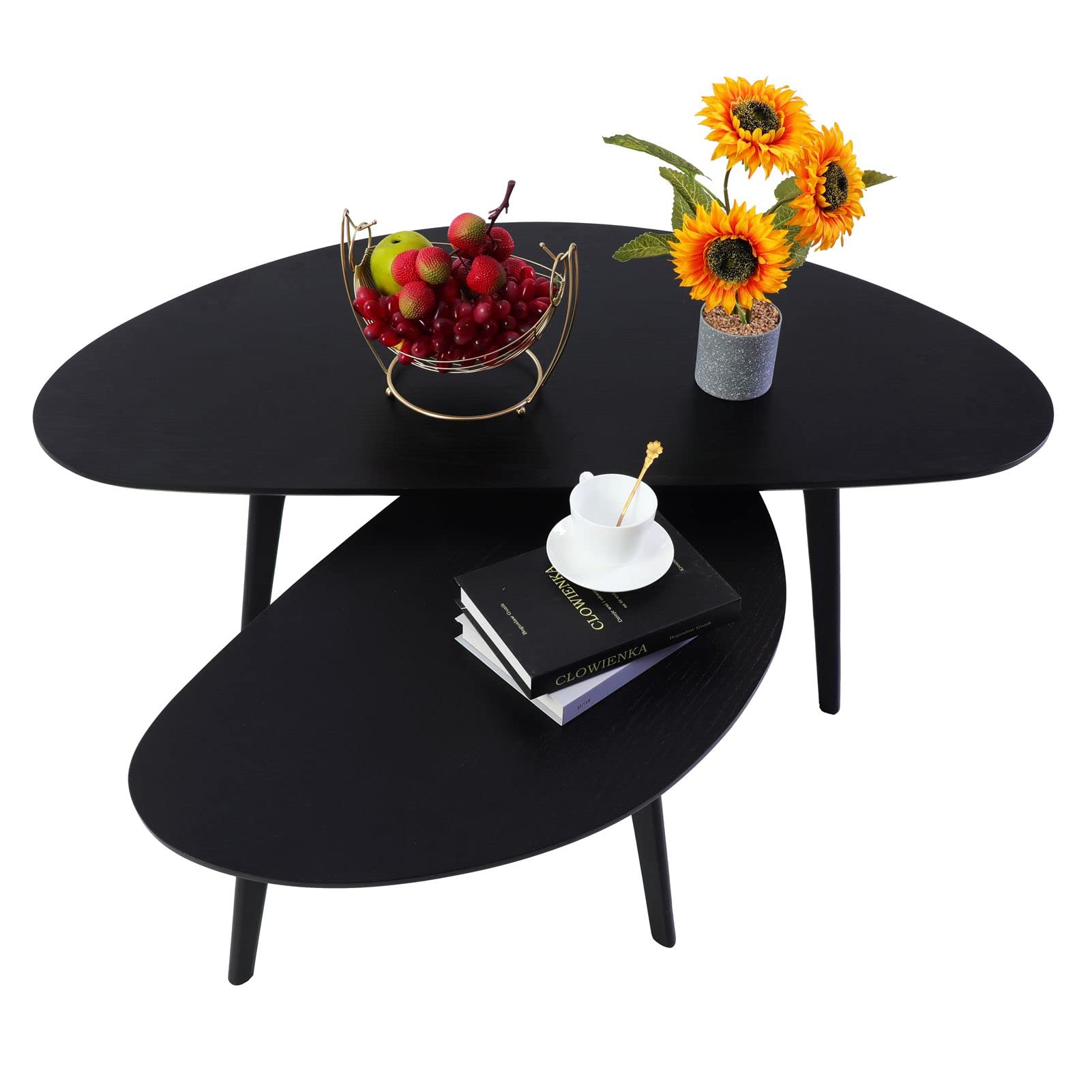 Mid Century Modern Oval Coffee Table - 47.3