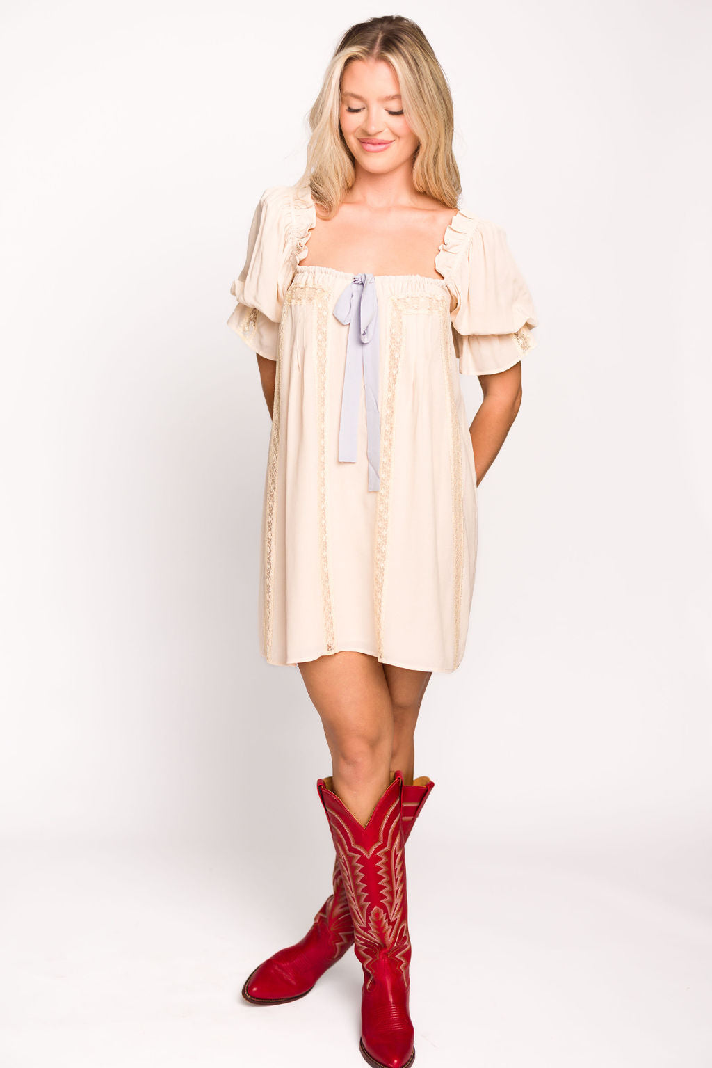 Vintage-Inspired Mini Dress in Dove Gray - Elegant & Timeless Heirloom Style for Women | Perfect for Weddings, Parties & Special Occasions