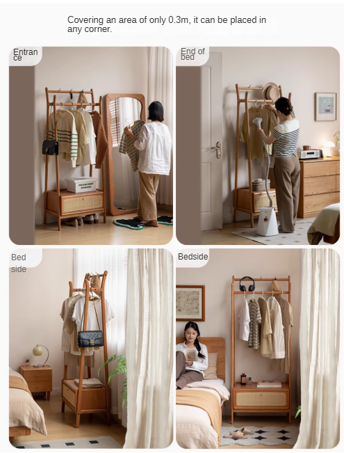 Premium Oak Solid Wood Clothes Hanger Rack - Heavy Duty Wooden Coat Hangers for Closet Organization - Perfect for Wardrobe, Laundry Room & Hotel Use