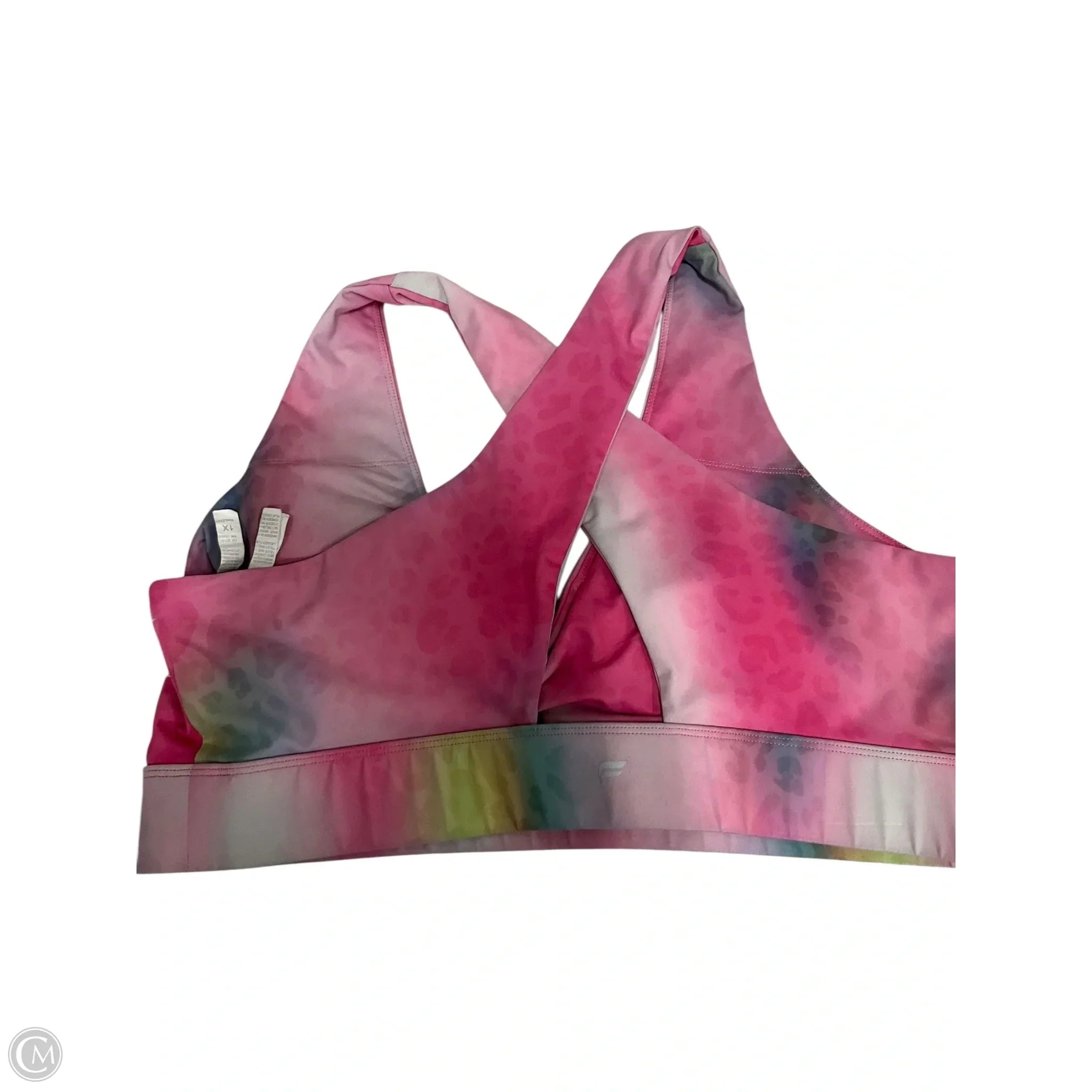 Fabletics Rainbow Print Athletic Bra Size 1X - High Support Workout Sports Bra for Running, Yoga & Gym