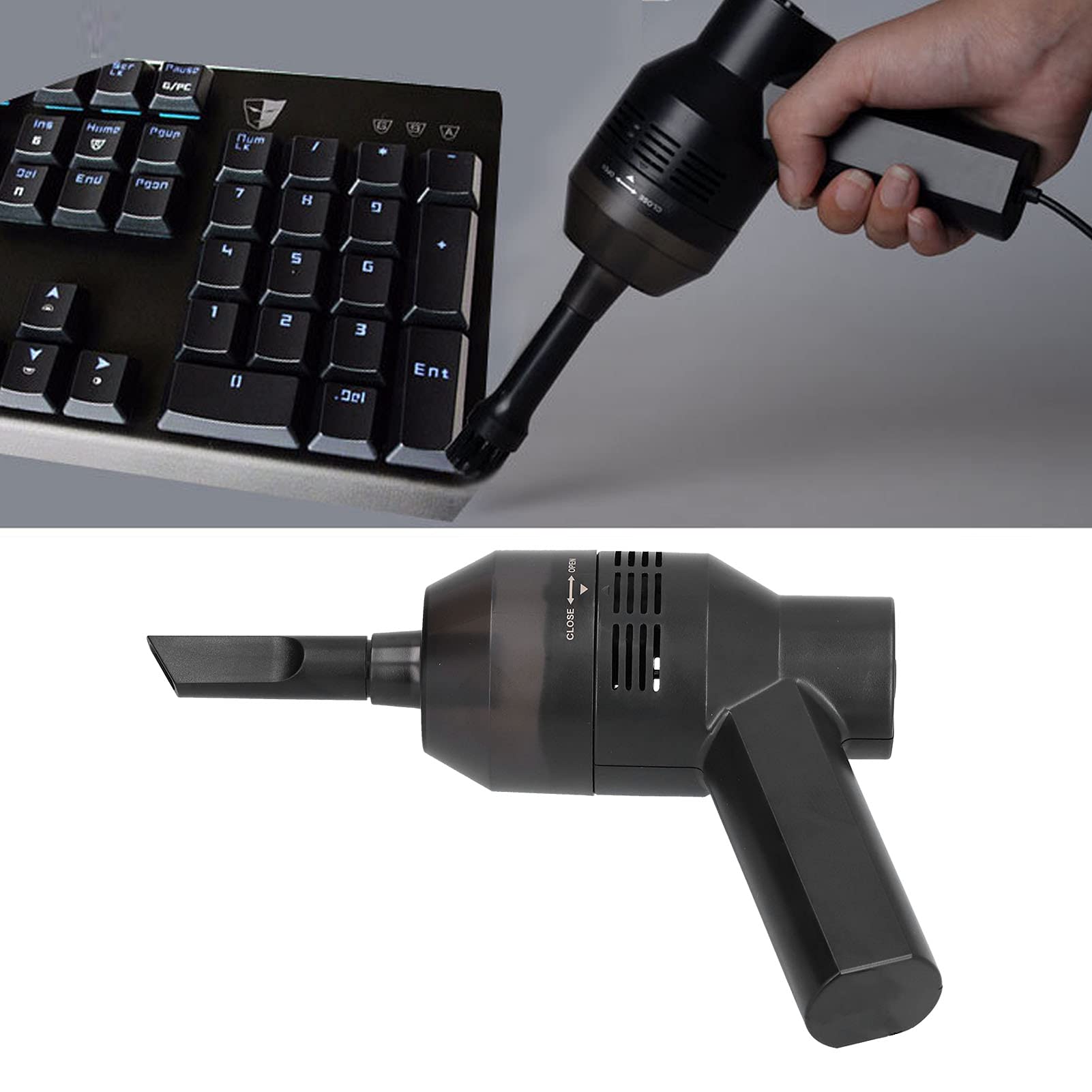 Mini Desktop Vacuum Cleaner - Powerful Portable Dust Cleaner for Laptop, Keyboard & Electronics | Perfect for Home, Office & Workspace Cleaning