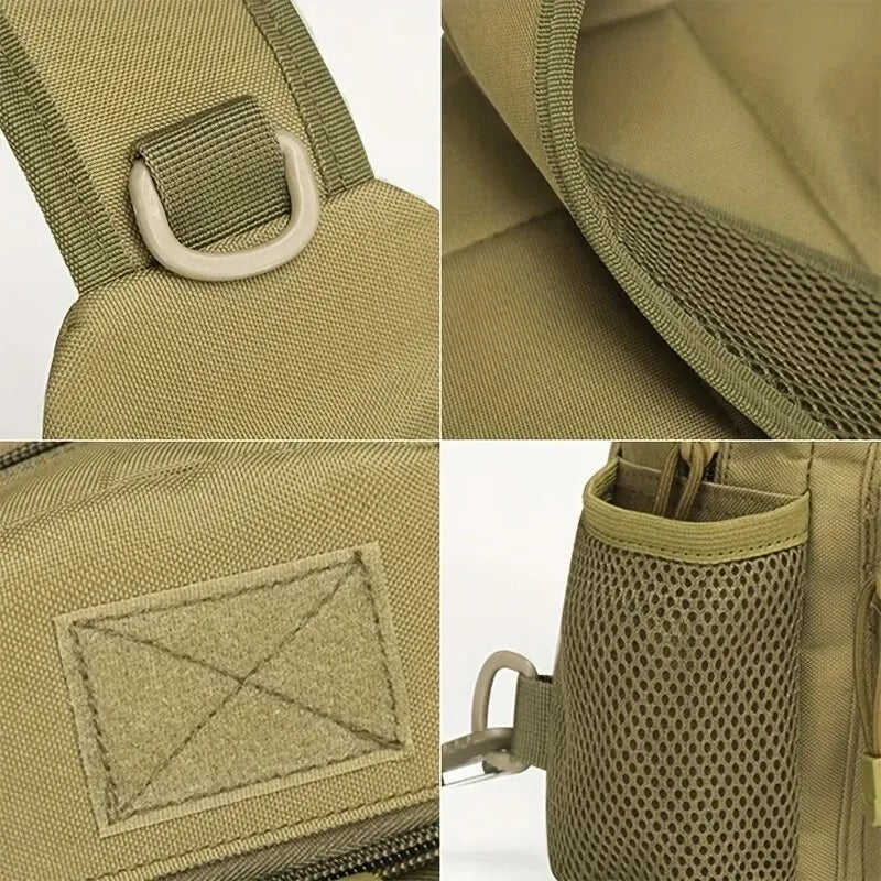 Tactical Military Shoulder Bag - Durable Nylon Chest Sling Backpack for Hiking, Outdoor Camping, Fishing & Trekking - Perfect for Adventure Travel, Survival Gear & Everyday Carry