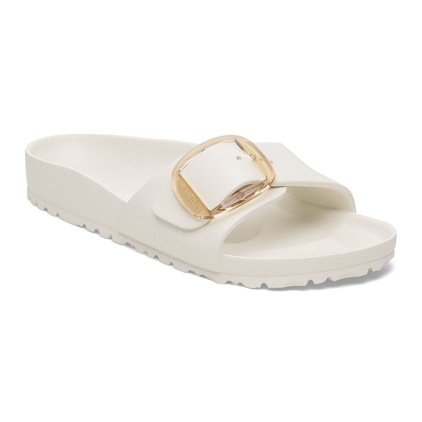 Birkenstock Madrid Big Buckle EVA Sandals for Women - Eggshell Color | Comfortable Slip-On Slides for Beach, Pool & Casual Wear