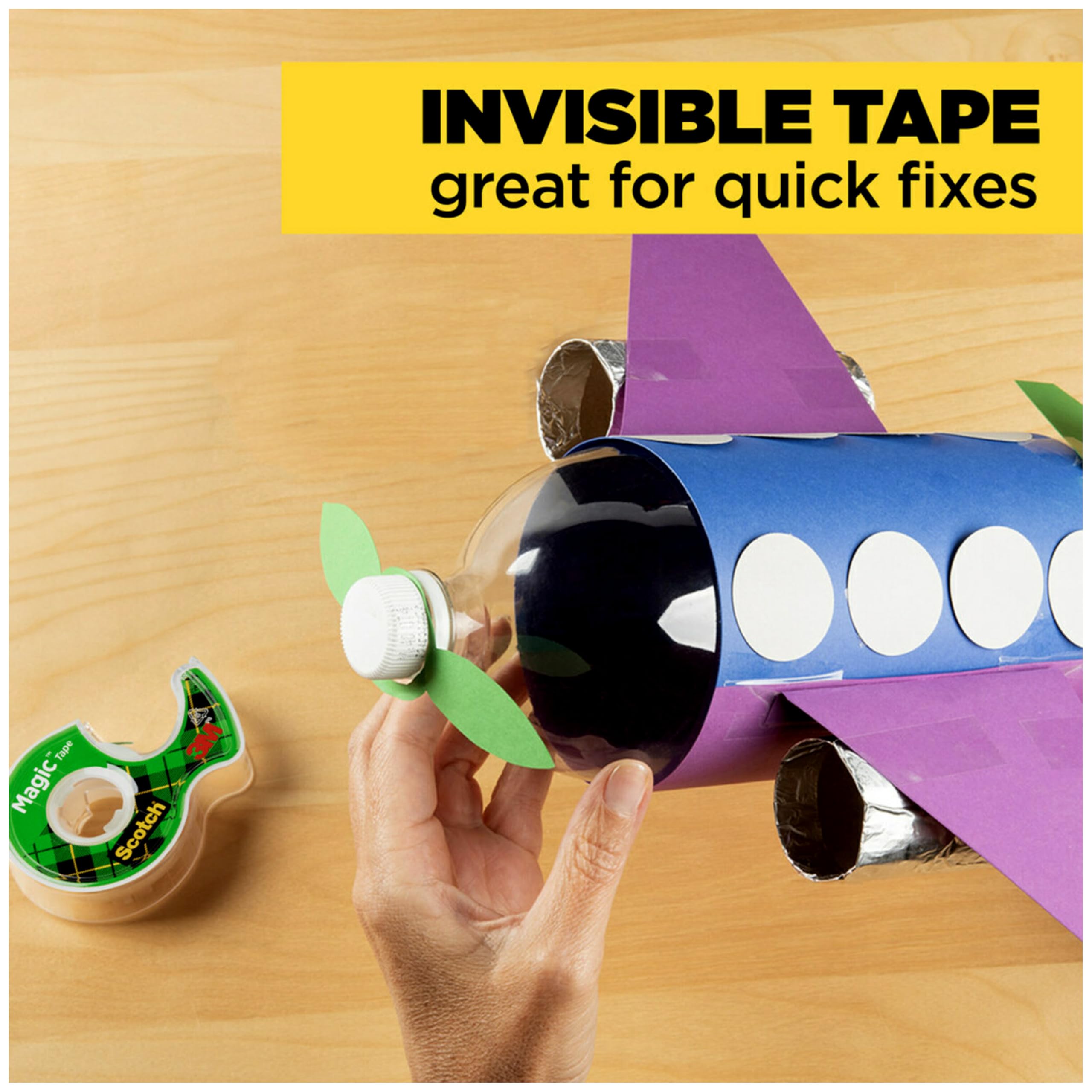 Scotch Magic Tape - 6 Rolls of Invisible Tape for Home Office, School & Classroom Supplies | Perfect for Sealing Envelopes, Gift Wrapping & Craft Projects