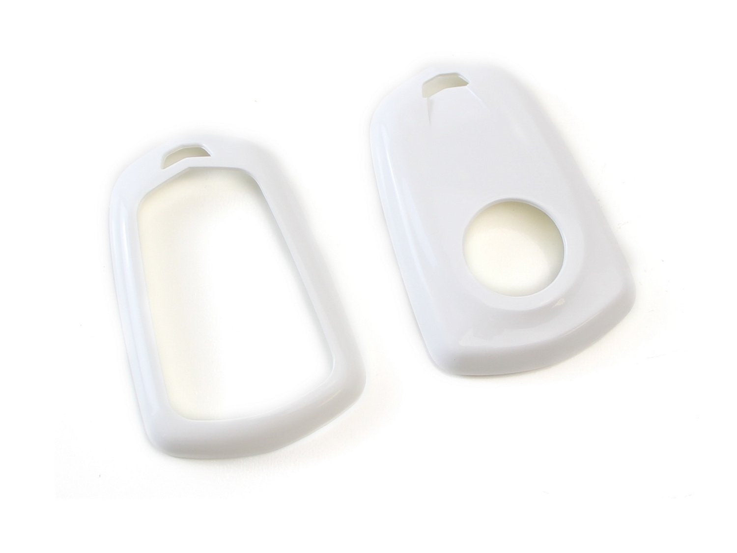 Glossy White Smart Key Fob Shell Replacement for 2015+ Cadillac ATS CTS XTS Escalade - Perfect Fit, Durable Cover for Keyless Entry Remote (Ideal for Daily Use, Car Enthusiasts & Vehicle Protection)