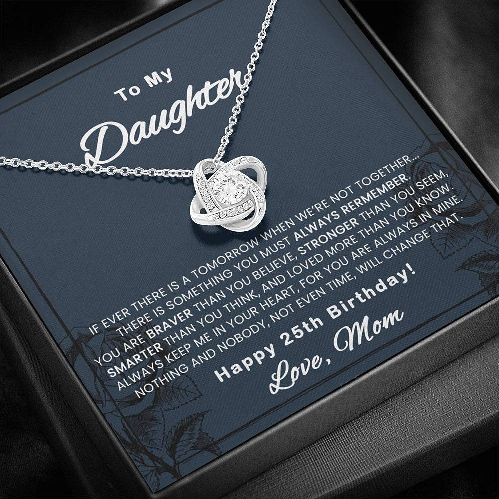 Daughter's 25th Birthday Necklace Gift with Card - Perfect for Mother's Day & Grandma