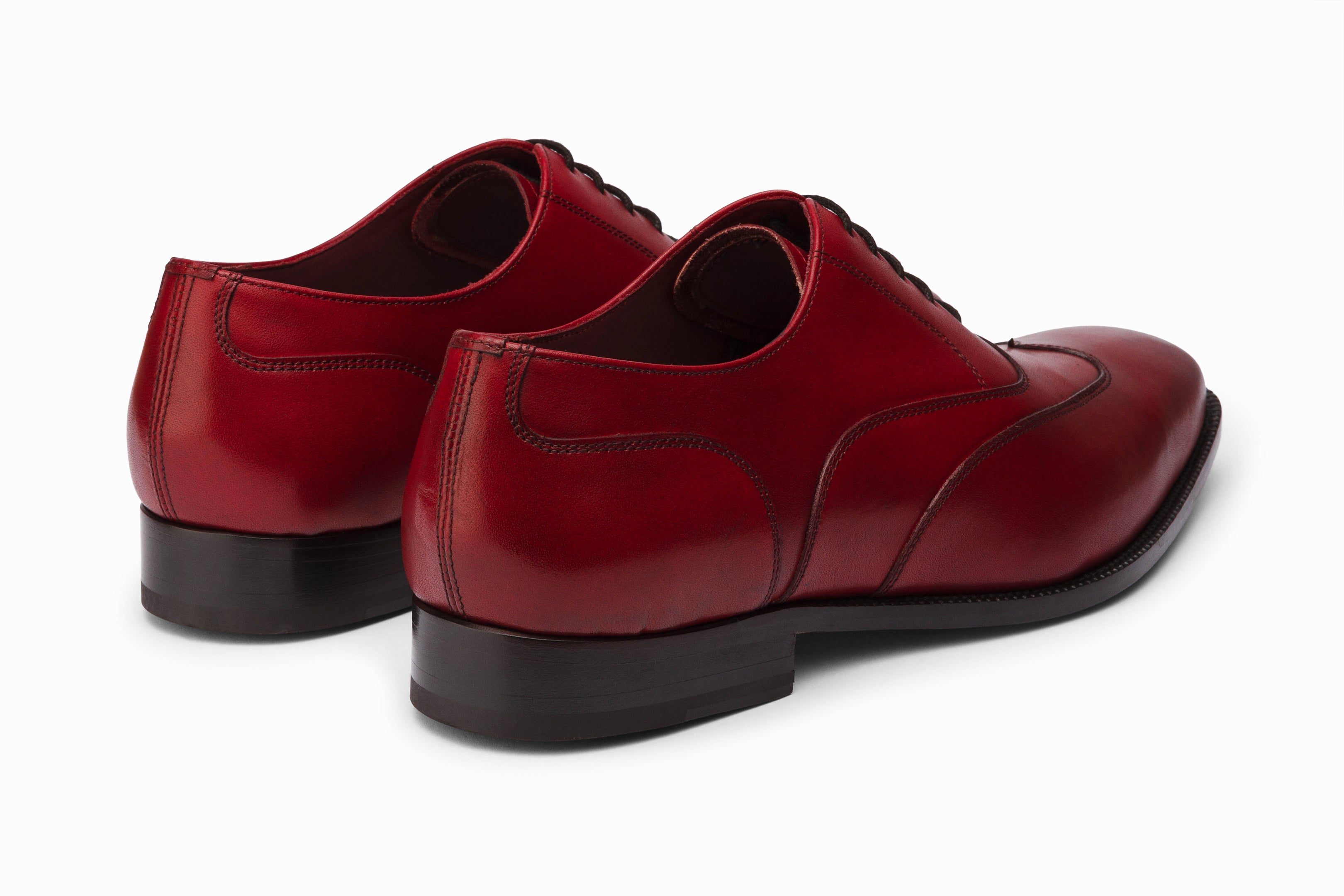 Stylish Austerity Brogue Oxford Shoes in Dark Oxblood - Perfect for Business Casual & Formal Occasions