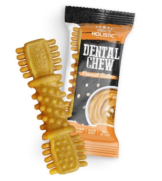 Absolute Holistic Dental Dog Chews - Peanut Butter Flavor | Natural Teeth Cleaning Treats for Dogs | Supports Oral Health & Fresh Breath | Perfect for Training, Rewards, and Daily Dental Care