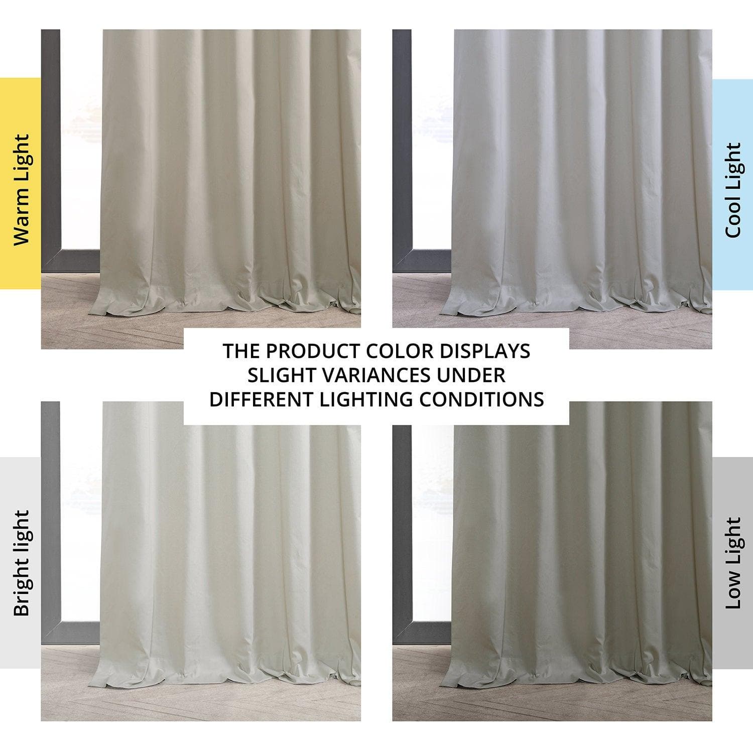 Premium Light Greige Solid Cotton Blackout Curtains for Hotels & Home - Noise Reducing, Thermal Insulated, Room Darkening for Bedroom, Living Room & Nursery