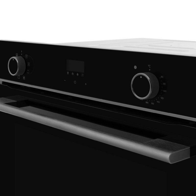 Omega 60cm 8 Function Electric Oven with Convection - Midnight Black (OBO608M) for Baking, Roasting & Grilling - Perfect for Home Kitchens & Small Restaurants