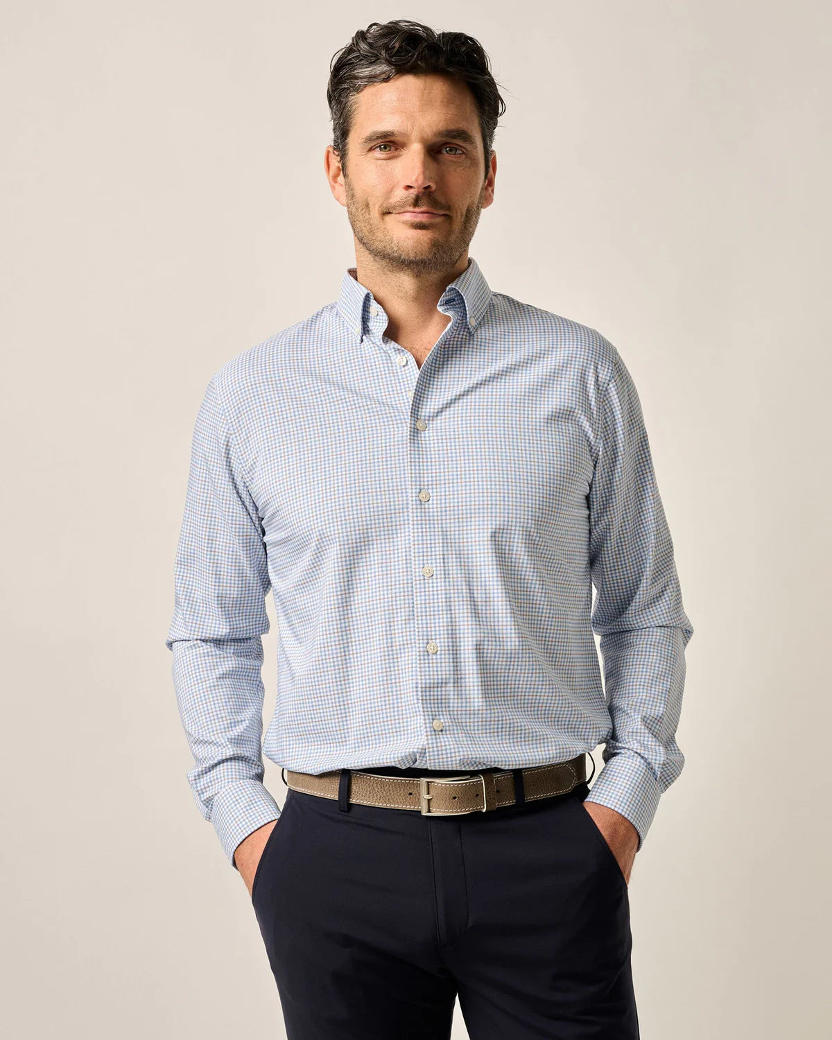 Johnnie-O Performance Long Sleeve Button Down Shirt for Men - Comfortable & Stylish Casual Wear for Golf, Office & Outdoor Activities