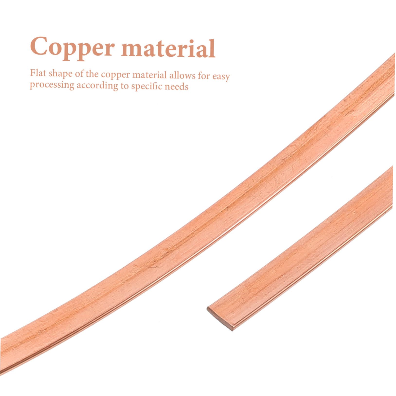 Premium Copper Bus Bar for Battery Connections - High Conductivity Flat Copper Rod, DIY Crafts & Electrical Projects - Perfect for Solar Panels, Automotive Wiring, and Home Electrical Repairs