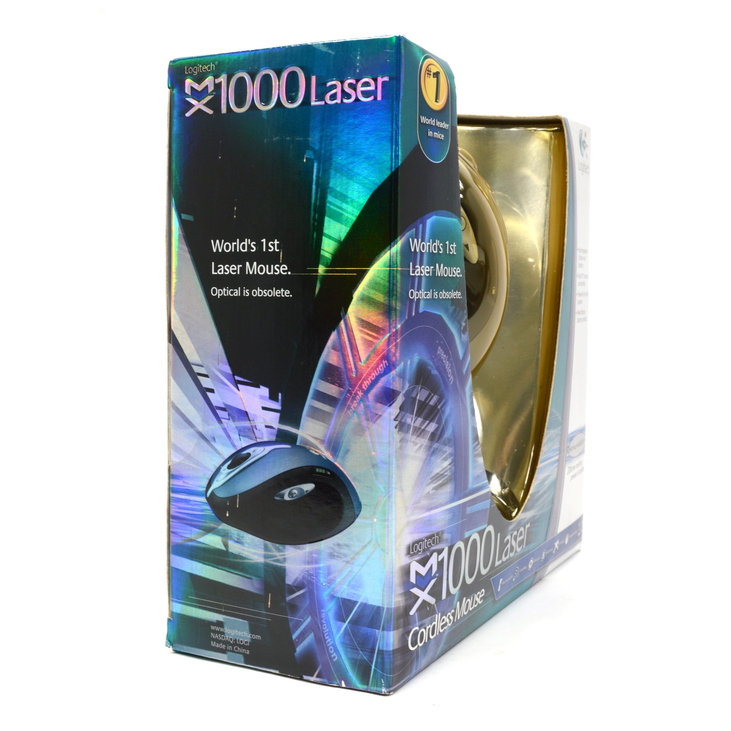 Logitech MX1000 Wireless Laser Mouse - Brand New in Factory Sealed Box, USB PC Compatible for Office Work & Gaming