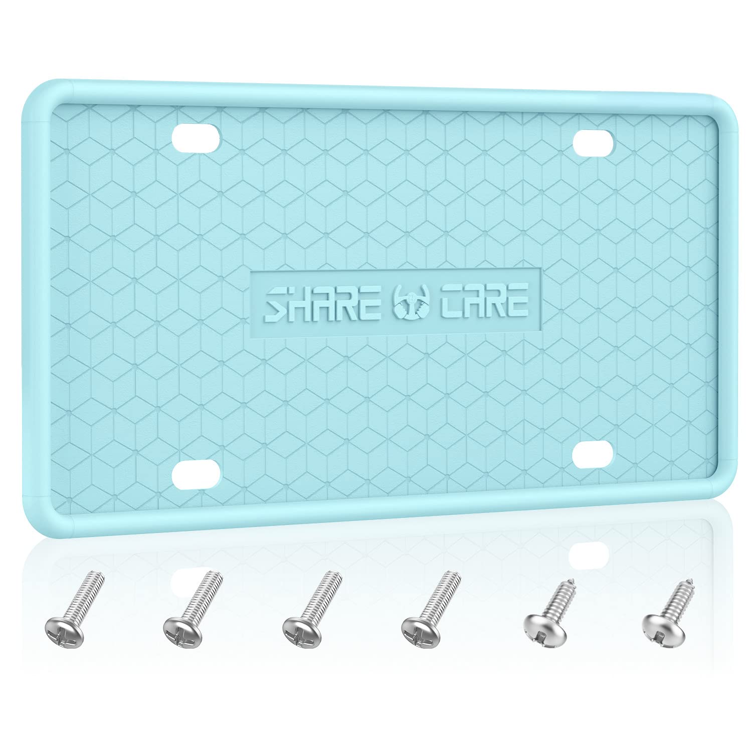 1 Pack Blue Silicone License Plate Frame - Rust Proof, Rattle Proof & Weather Resistant Front & Back License Plate Cover Bracket Holder for US & Canada Standard Cars - Perfect for Daily Commuting, Road Trips & Car Protection