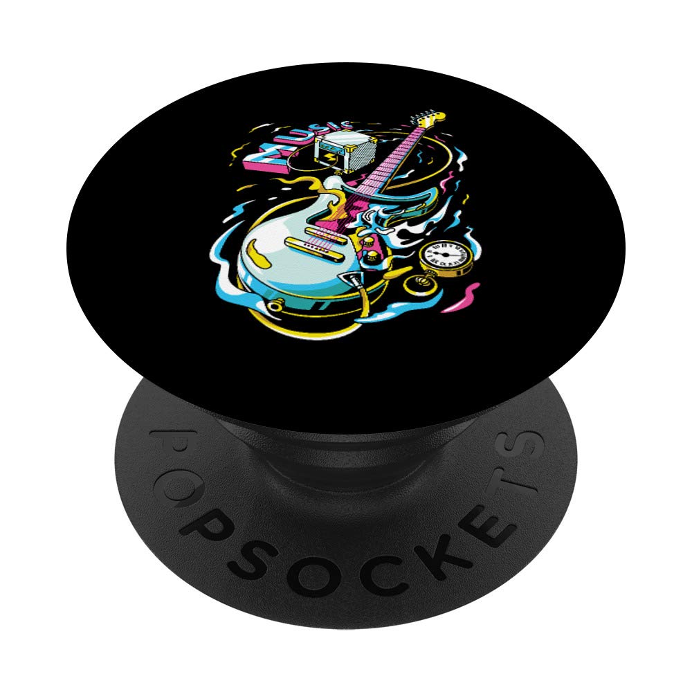 Electric Guitar PopSockets PopGrip - Swappable Phone Grip for Guitarists & Music Lovers | Perfect Gift for Men, Women & Kids | Use on Phones, Tablets & Music Accessories