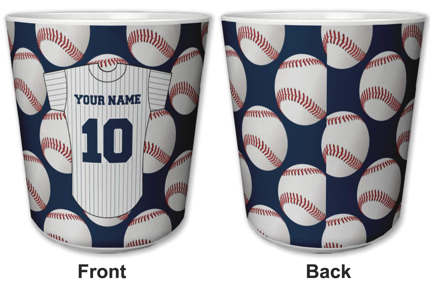Custom Personalized Baseball Jersey Design Plastic Tumbler - 6oz Insulated Cup for Sports Fans, Team Events & Tailgating - Perfect for Baseball Games, Gifts & Custom Drinkware