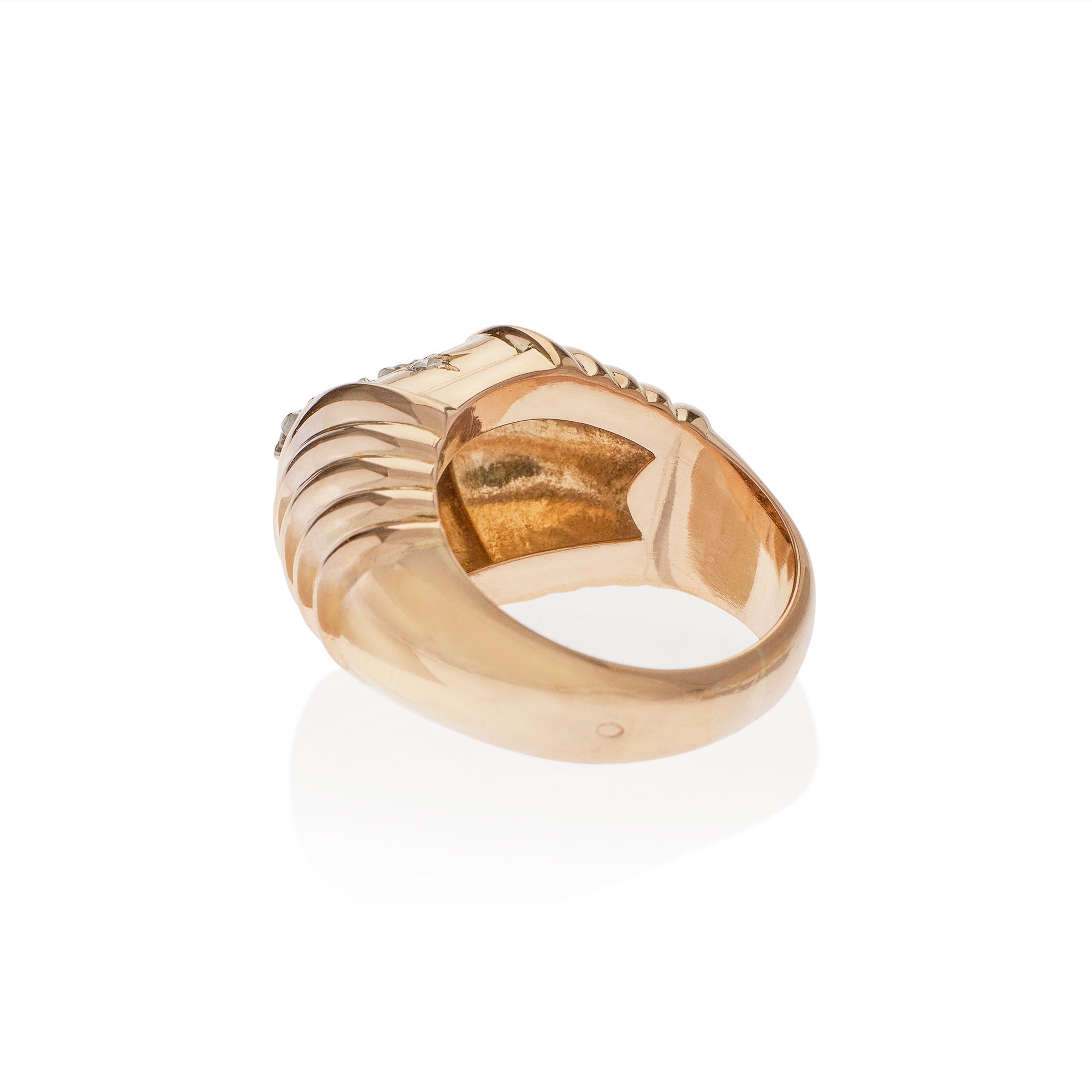 Vintage French Star Diamond Ring - Elegant Retro Jewelry for Women, Perfect for Weddings, Anniversaries & Special Occasions
