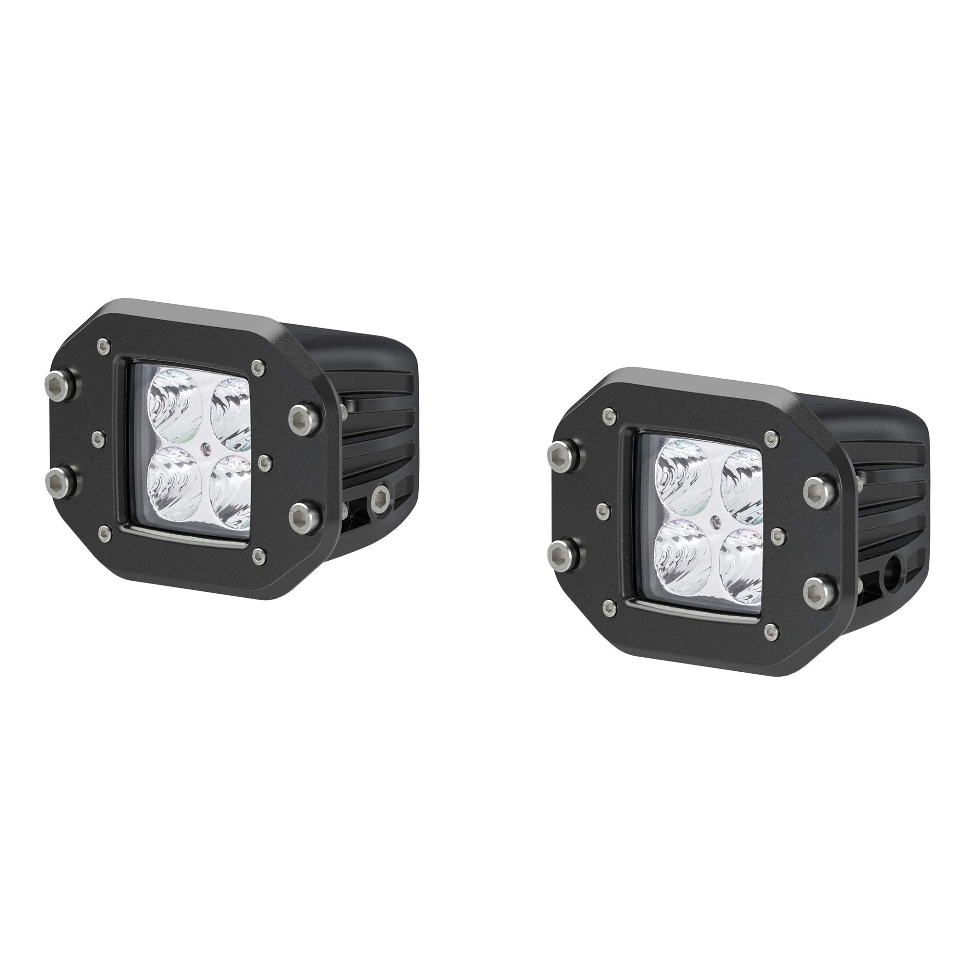 ARIES 1501250 2-Inch Flush-Mount LED Lights - 2,200 Lumens Waterproof Dustproof LED Flood Lights (2-Pack) - Perfect for Marine, RV, Off-Road & Outdoor Lighting