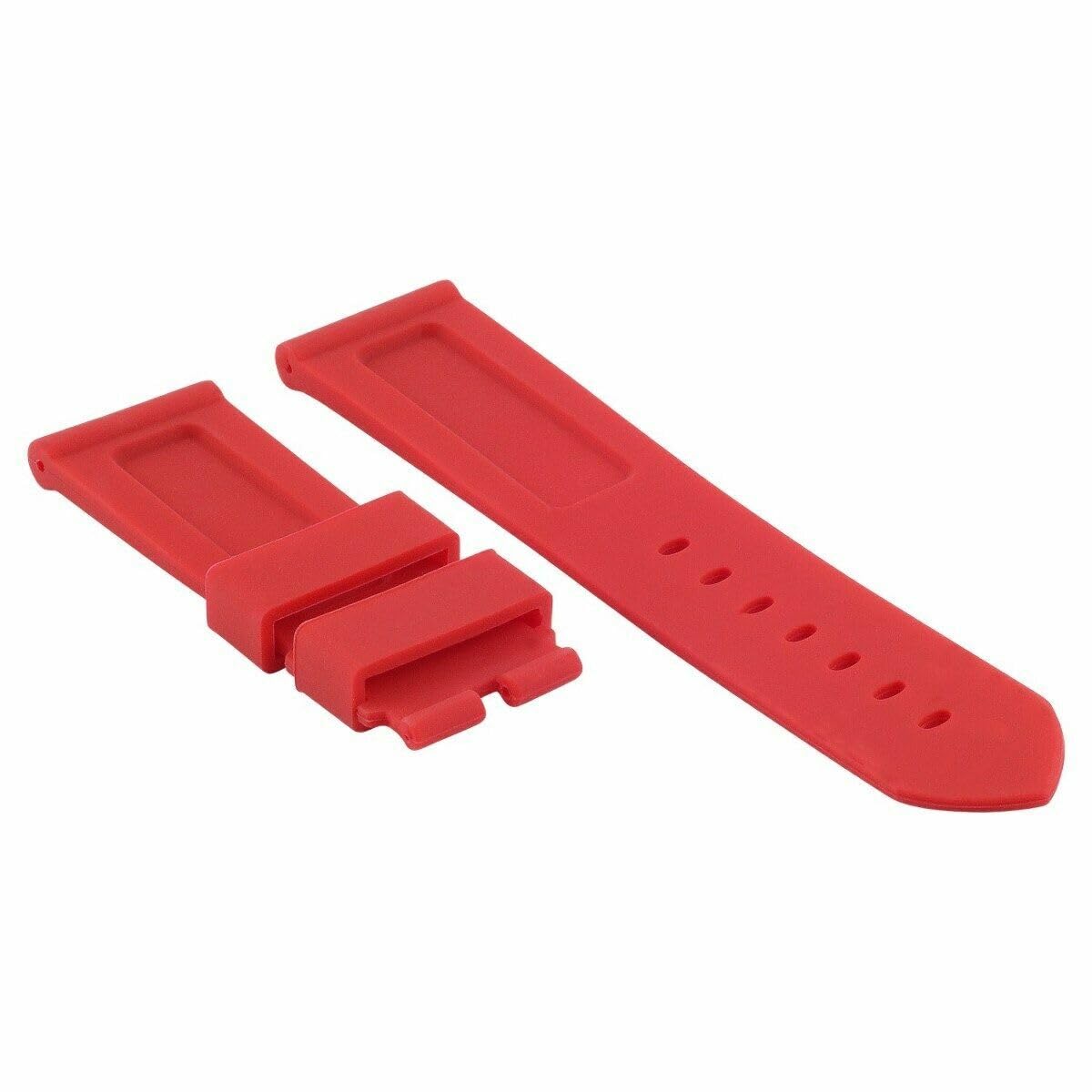 22mm-24mm Rubber Diver Watch Band Strap with Deployment Clasp Buckle - Compatible with Panerai Watches - Waterproof & Durable Replacement Watch Strap for Diving, Swimming & Outdoor Activities