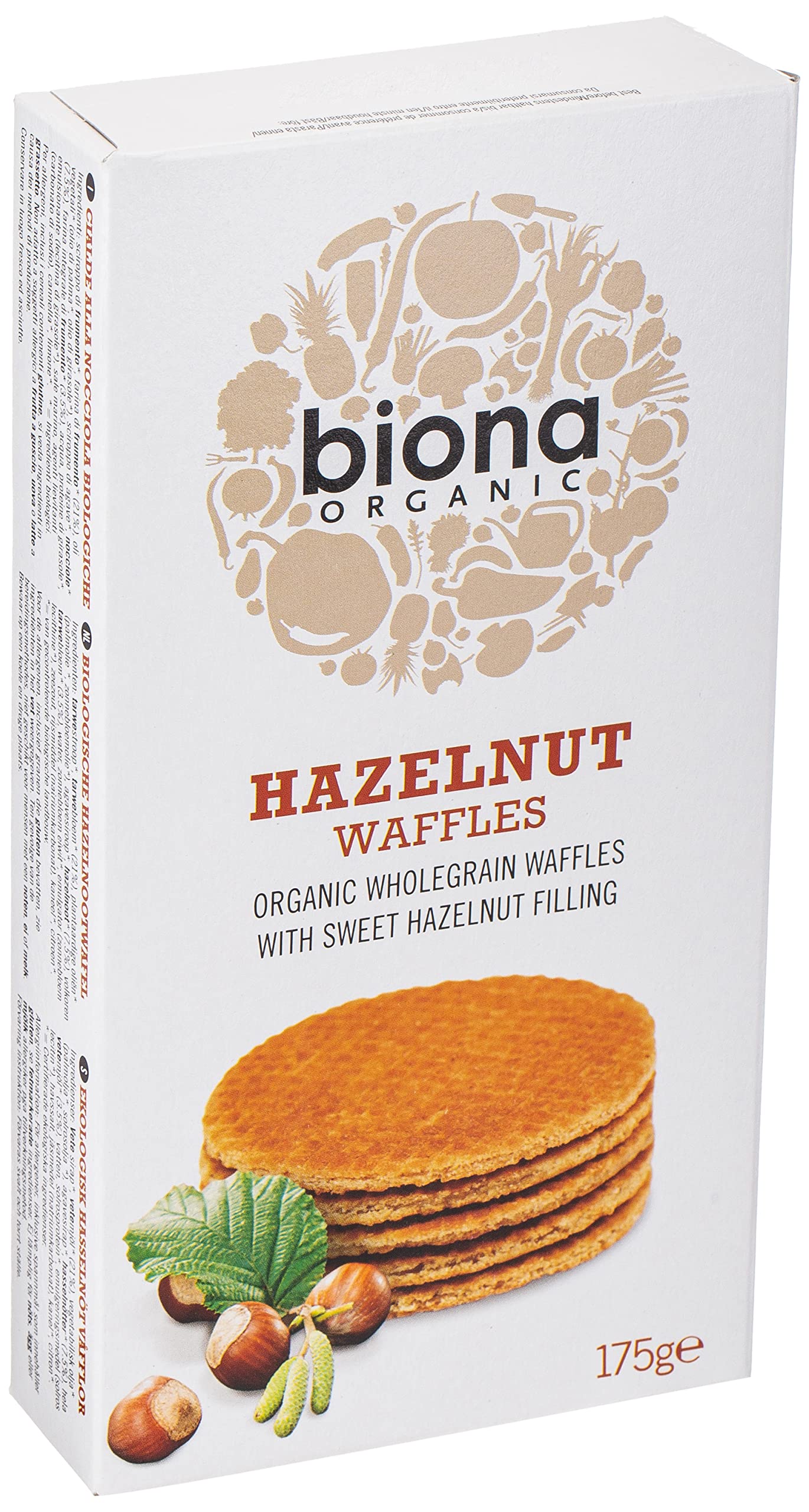 Organic Hazelnut Waffles - 175g - Gluten-Free Breakfast Snacks for Kids & Adults - Perfect for School Lunches, Office Snacks & Tea Time
