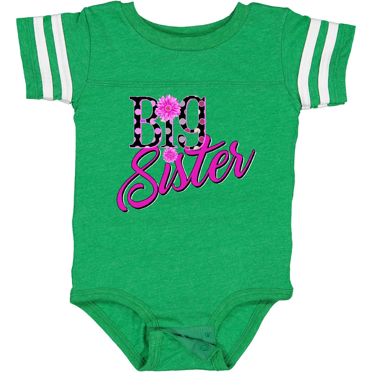 Inktastic Big Sister with Polka Dots Baby Bodysuit - Cute Matching Outfit for Siblings, Newborn & Infant Girls - Perfect for Family Photos, Birth Announcements & Special Occasions