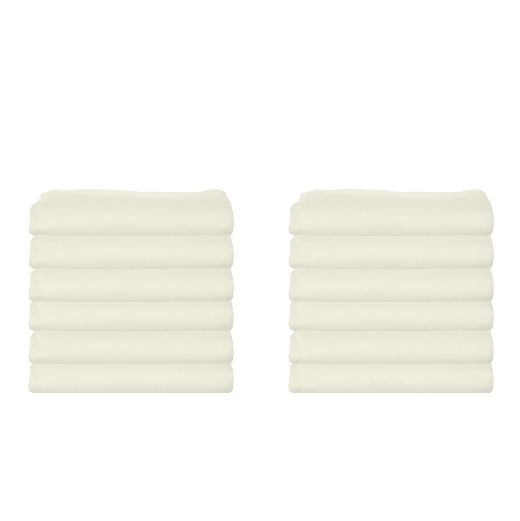 BKB Daycare 12-Piece Portable Crib Sheet Set - Soft & Breathable Ecru Fitted Sheets for Baby Cribs, Toddler Beds & Playards - Perfect for Daycare Centers, Nurseries & Home Use