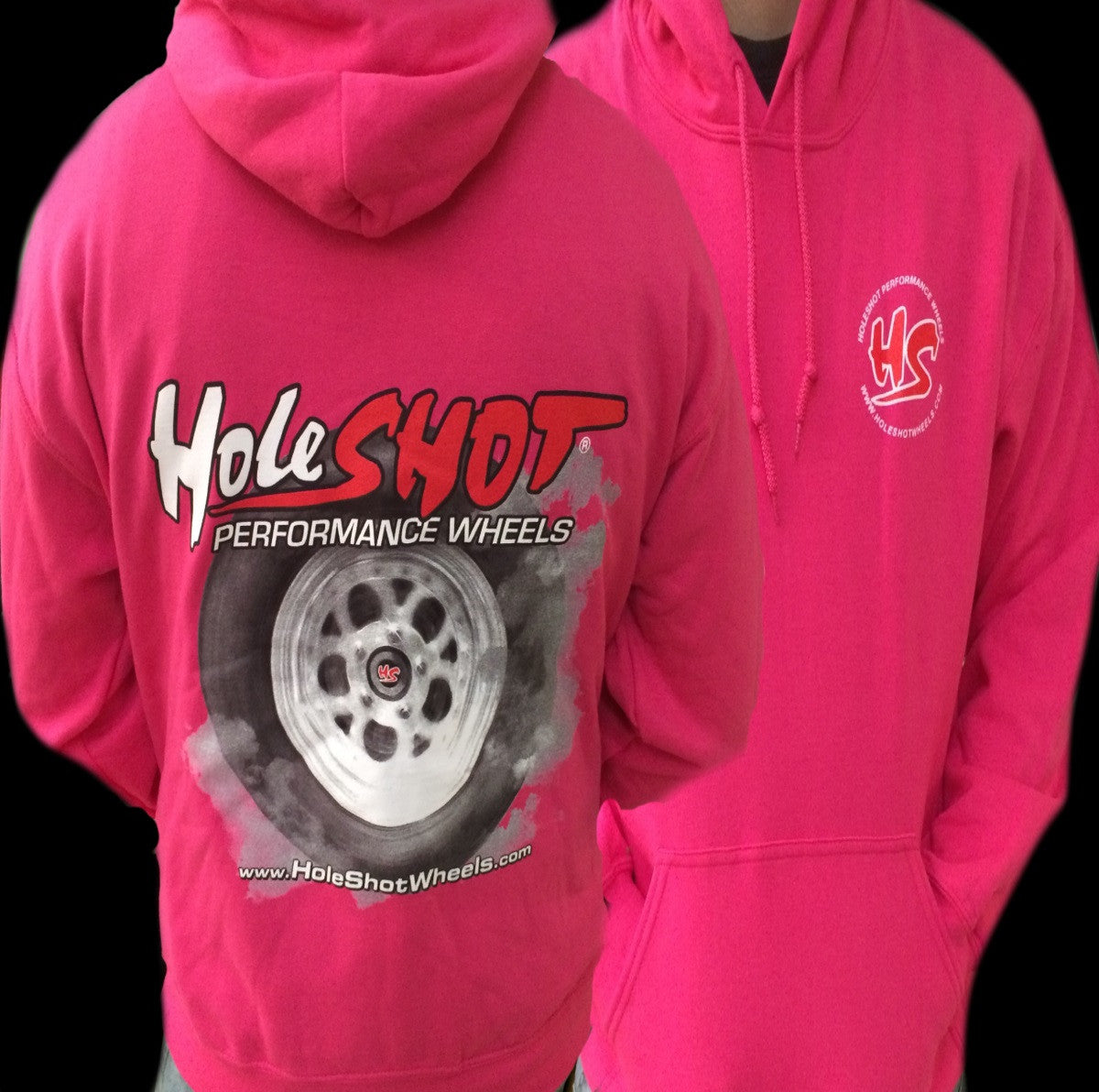 Holeshot Burnout Hoodie for Men & Women - Soft Pink Pullover Sweatshirt for Motorcycle Riding, Streetwear & Casual Outfits