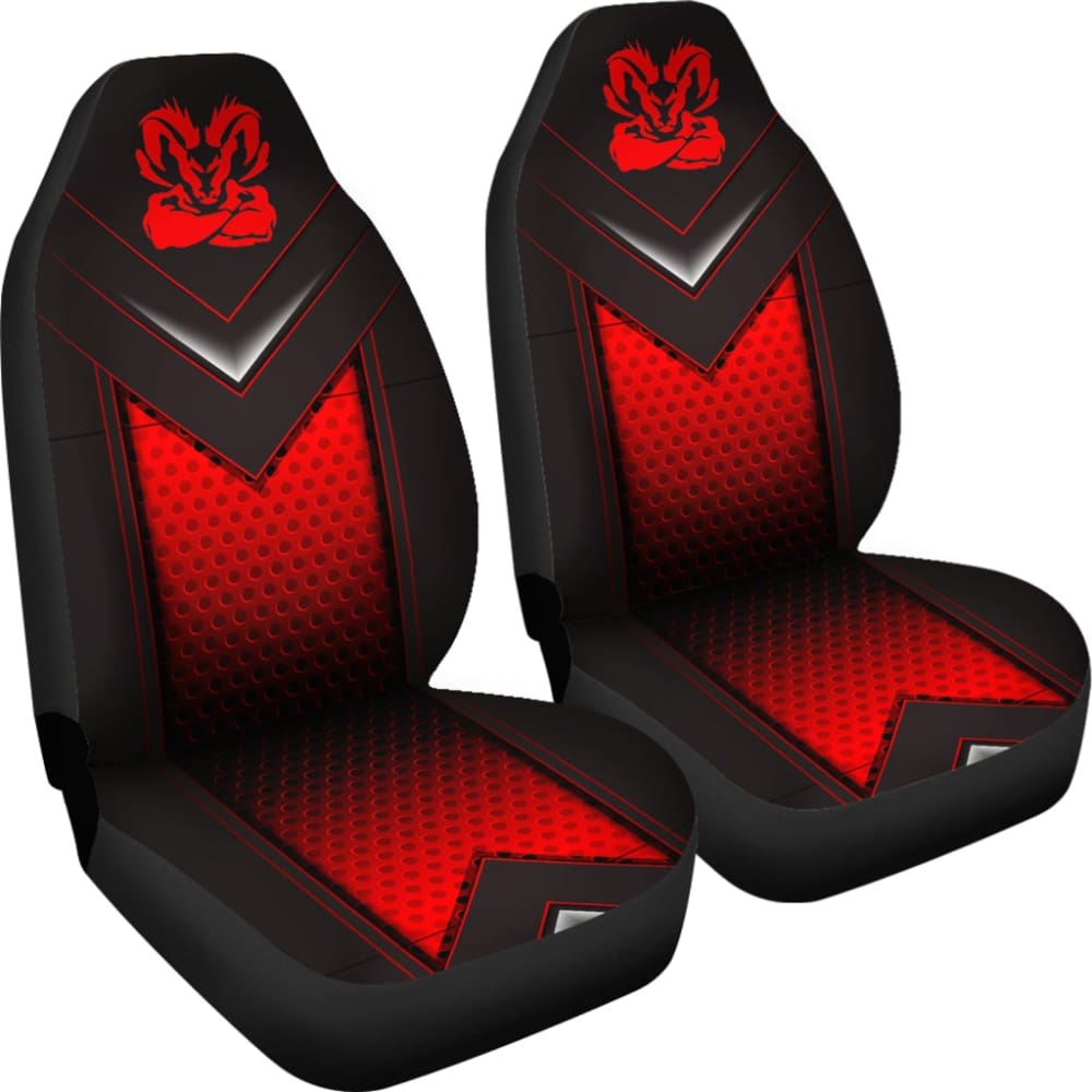 Premium Black & Red Dodge Ram Custom Car Seat Covers - Universal Fit for 2019-2023 Models - Heavy Duty Neoprene Protection for Trucks & Off-Road Adventures