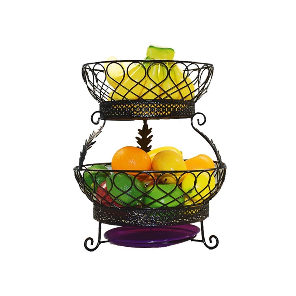 XLAHD 2-Tier Flower Shape Countertop Fruit Basket - Bread Storage Organizer for Kitchen, Dining Table | Perfect for Fruits, Vegetables, Pastries & Home Decor