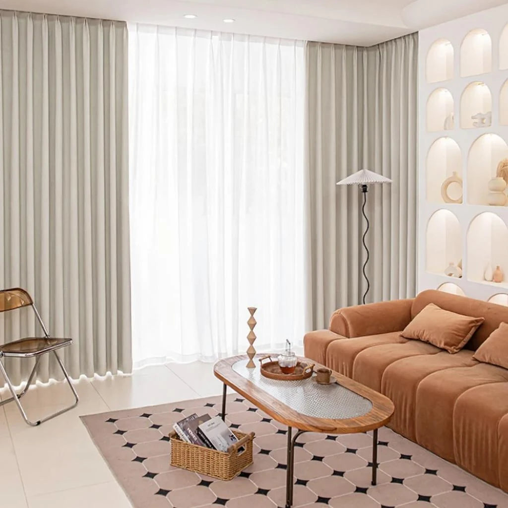 Gianna 5-Pass Chenille Blackout Curtains for Bedroom & Living Room - Thermal Insulated Noise Reducing Custom Window Drapes for Home Decor