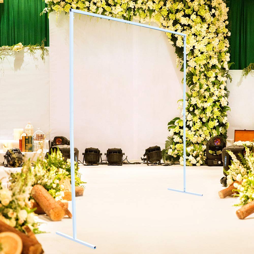 6.8ft White Iron Wedding Arch - Elegant 2M Wrought Iron Bridal Backdrop for Garden, Outdoor Ceremonies & Party Decorations - Perfect for Wedding, Vow Renewal & Photo Shoot Backgrounds