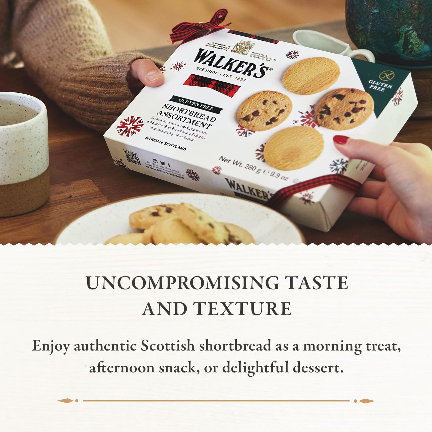 Walker’s Gluten Free Shortbread Cookies – 9.9 oz Box (Assorted Rounds & Chocolate Chip) | Vegan, Dairy-Free Snacks for Parties, Gifts & Tea Time